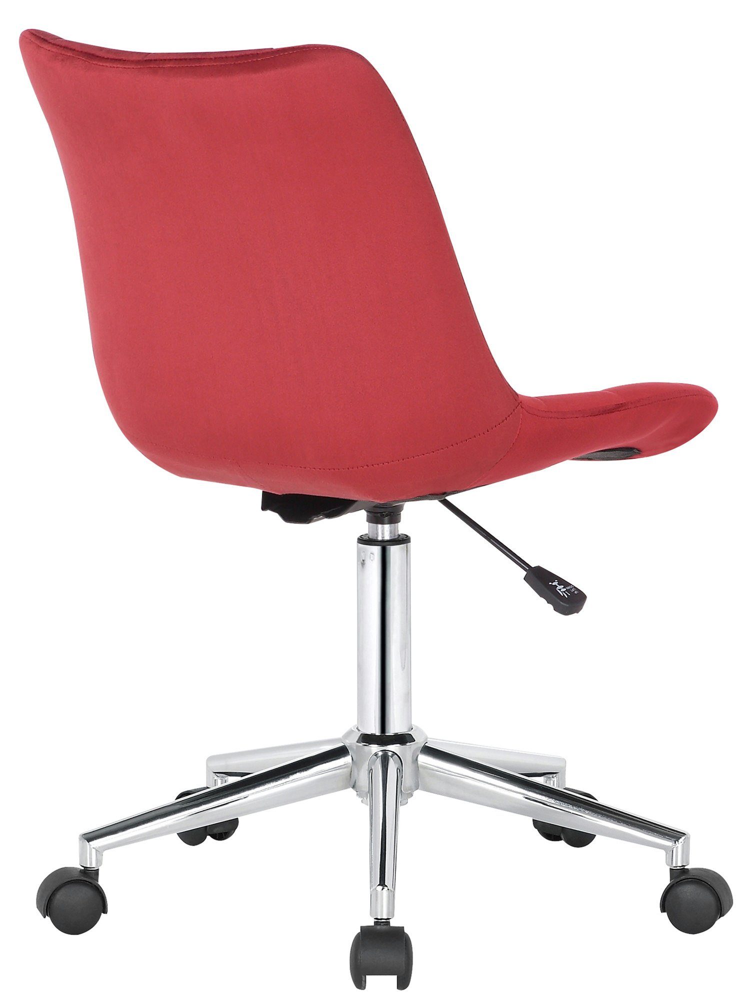 CLP Schreibtischstuhl Medford, rot Samt dreh- stufenlos & verstellbar