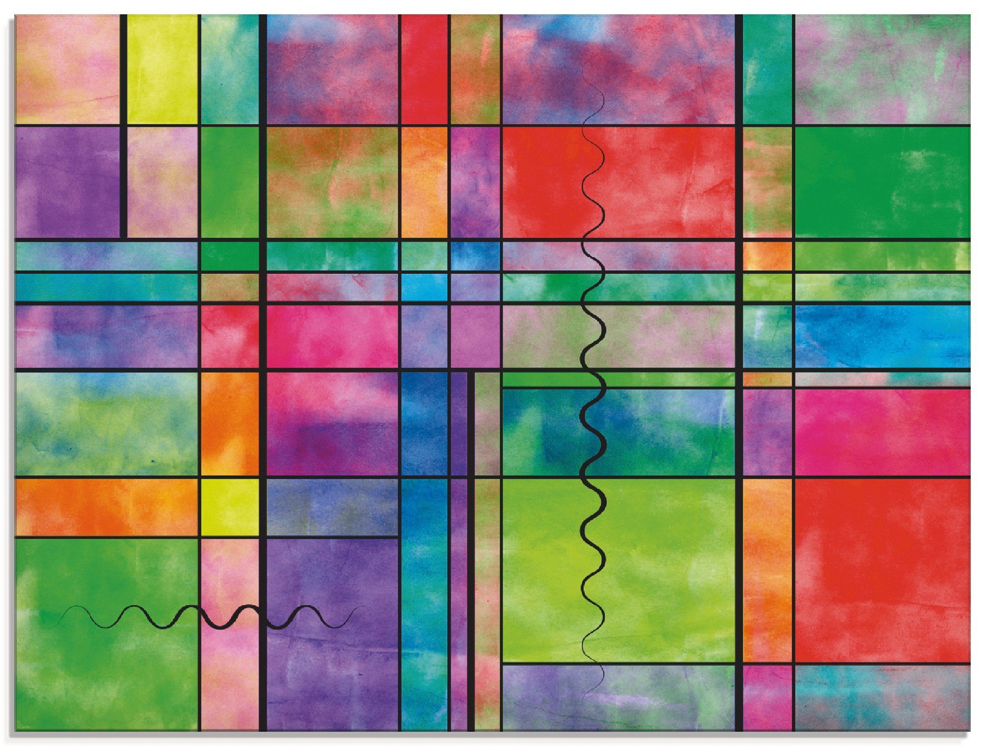 Artland Glasbild Bunt Abstrakt, Muster (1 St), in verschiedenen Größen