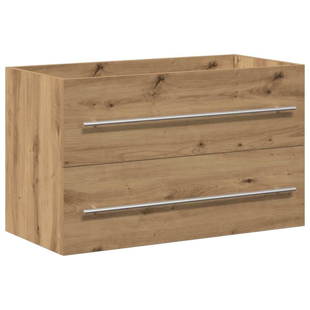 vidaXL Badezimmer-Set Waschbeckenunterschrank Artisan-Eiche 80x38,5x48 cm, günstig online kaufen