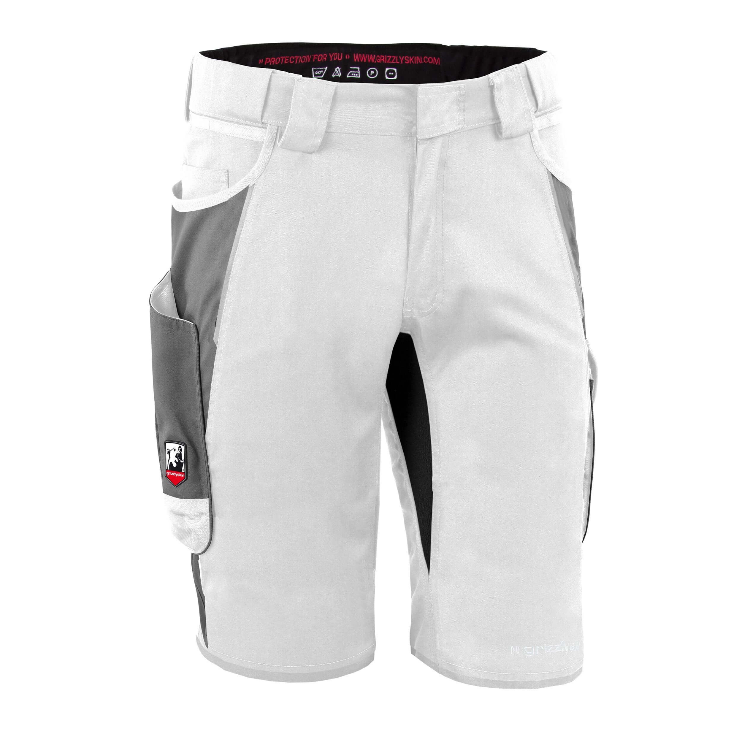 Qualitex Workwear Arbeitsshorts Shorts "IRON" weiß/grau, günstig online kaufen