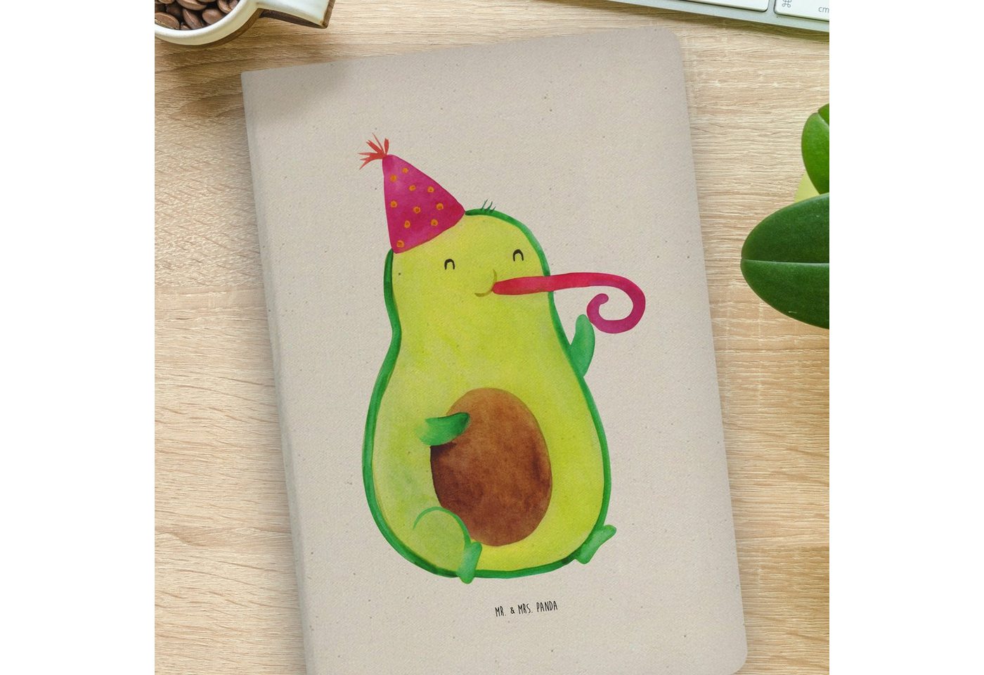 Thumbnail - Mr. & Mrs. Panda Notizbuch Avocado Feier - Transparent - Geschenk, Geburtstag, Schreibbuch, Tröt Mr. & Mrs. Panda, Kreat...