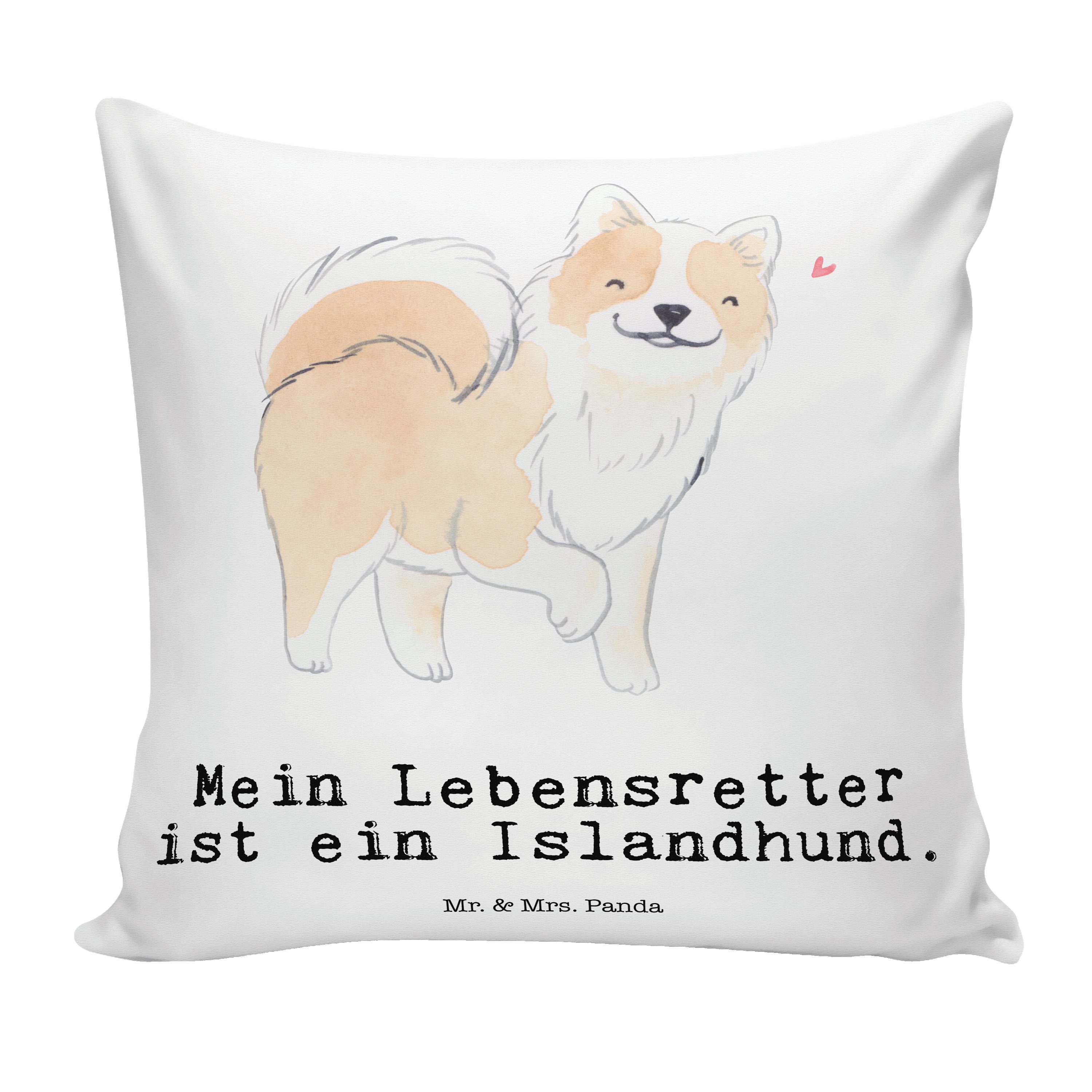 - Weiß Lebensretter Geschenk, Kis Motivkissen, Islandhund Panda Schenken, & Dekokissen Mr. - Mrs.