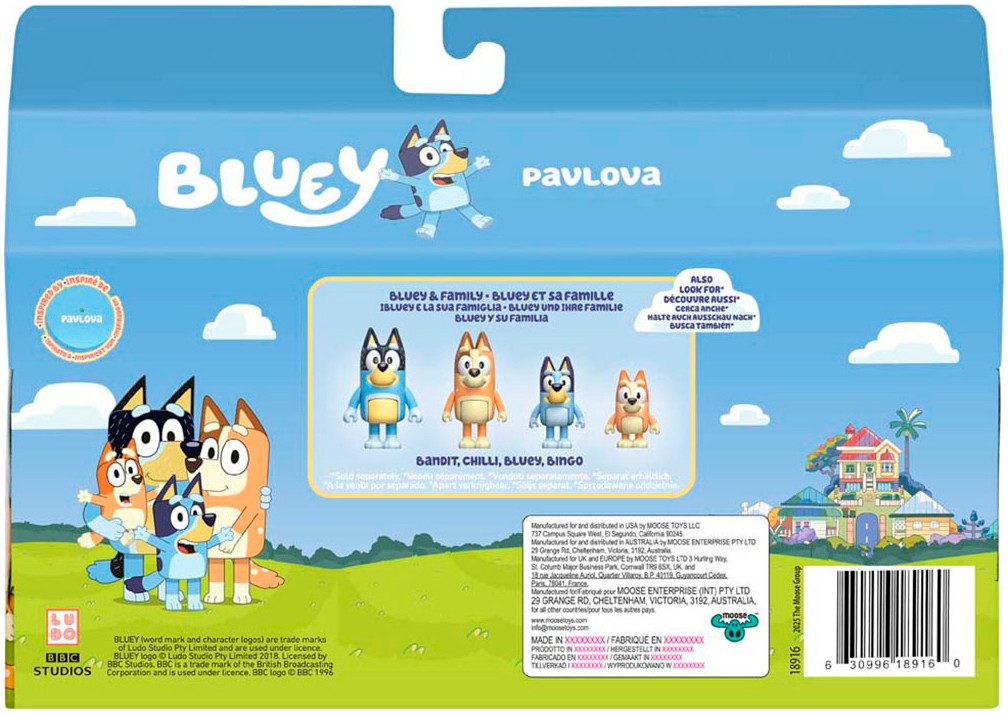 Moose Spielfigur Bluey, Let´s Play Chef - Pavlova, (Set, 4-tlg)
