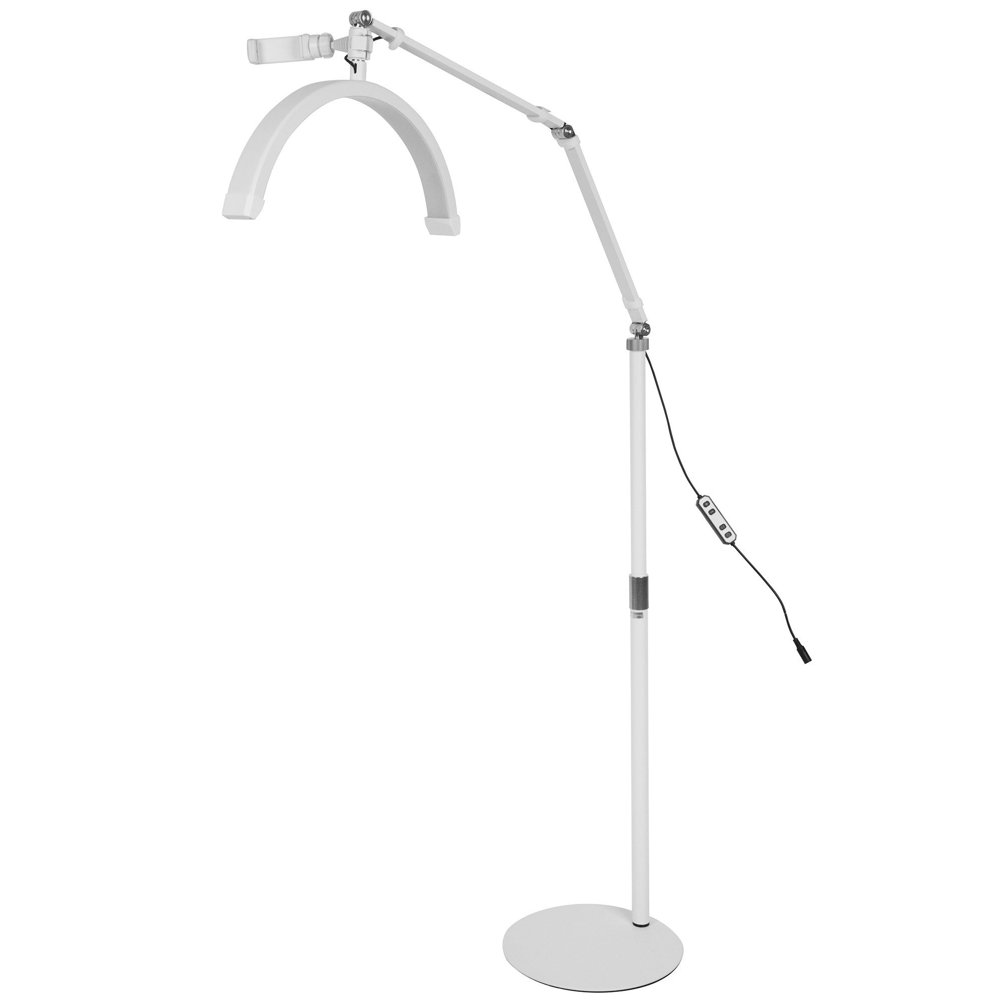 ayex UV-Reflektorlampe Halbmond-Bodenfülllicht 20W LED dimmbar 360° drehbar HD-M2X white