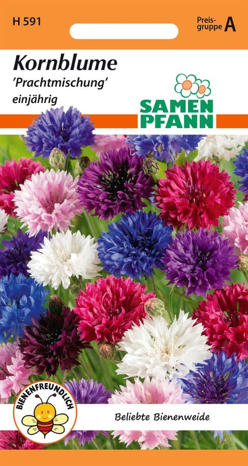 SAMEN PFANN Blumensamen Kornblume, gefüllte Mischung - Saatgut Samen, Centaurea cyanus