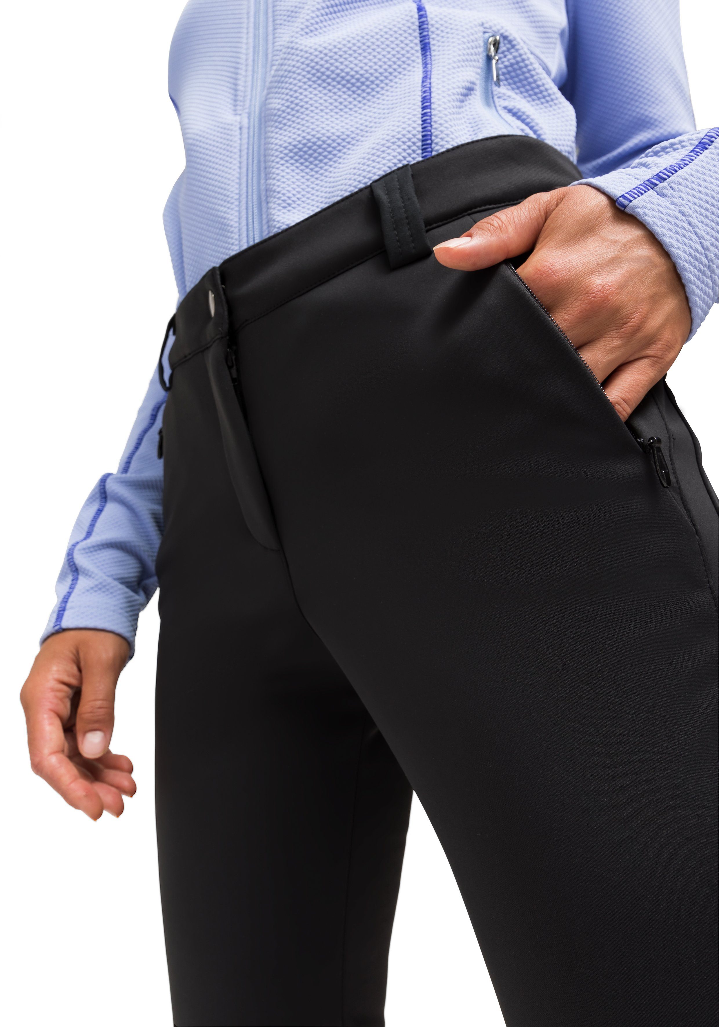 Maier Sports Softshellhose Lapilli W Damen Outdoorhose, atmungsaktiv und winddicht, Slim Fit
