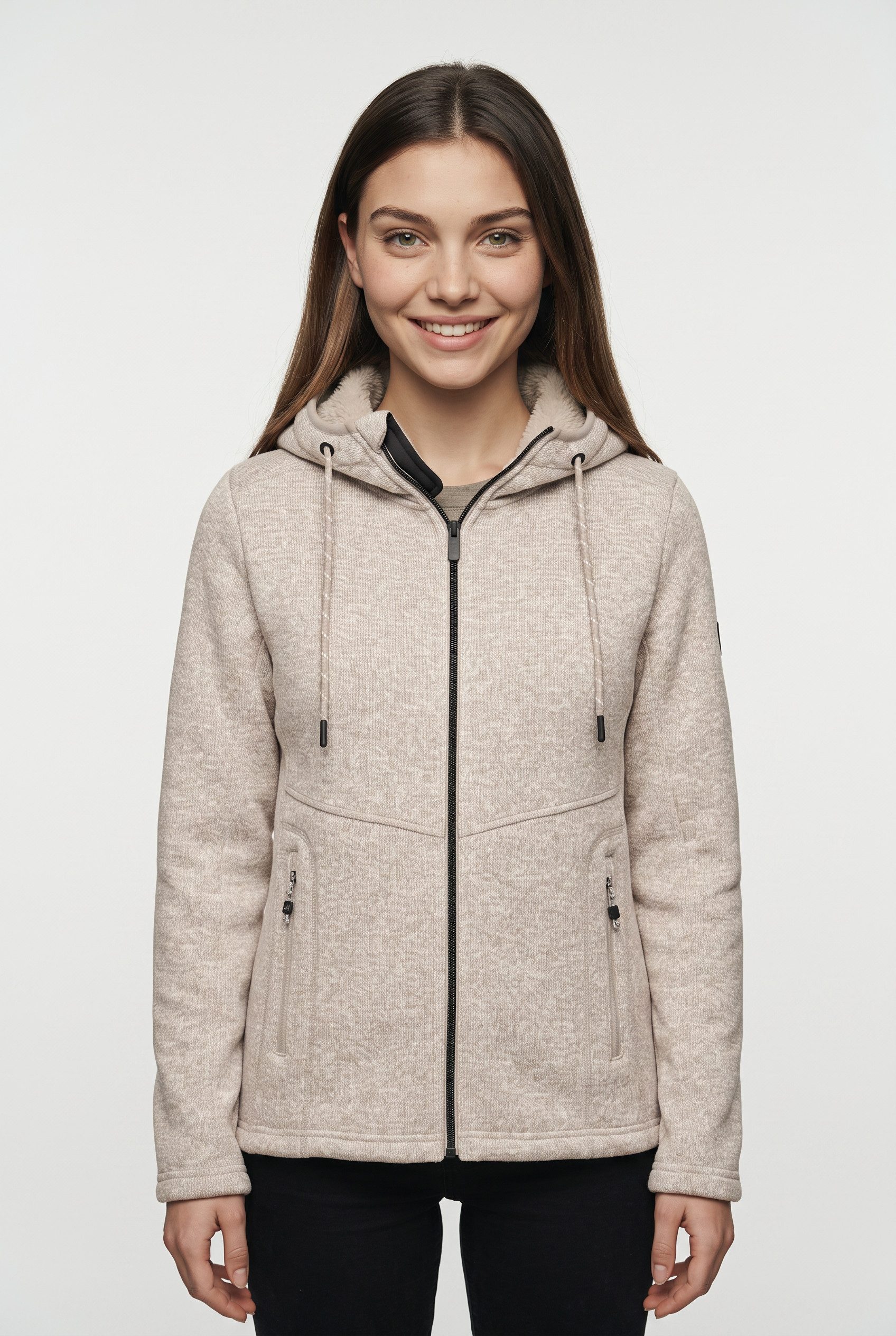 Killtec Strickfleecejacke KOW 41 WMN KNTFLC JCKT mit Teddyfell