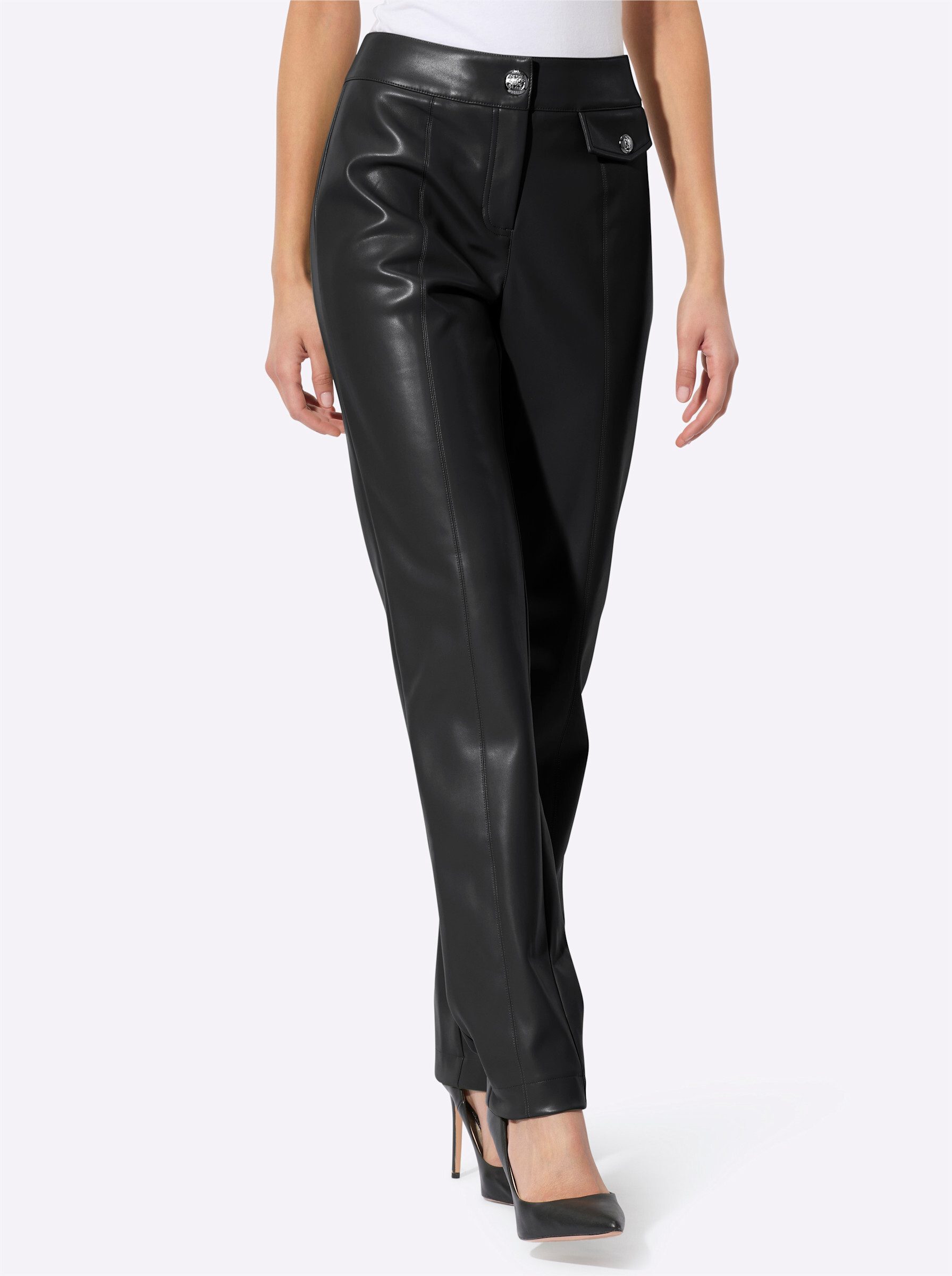 creation L Jerseyhose Lederimitathose . günstig online kaufen