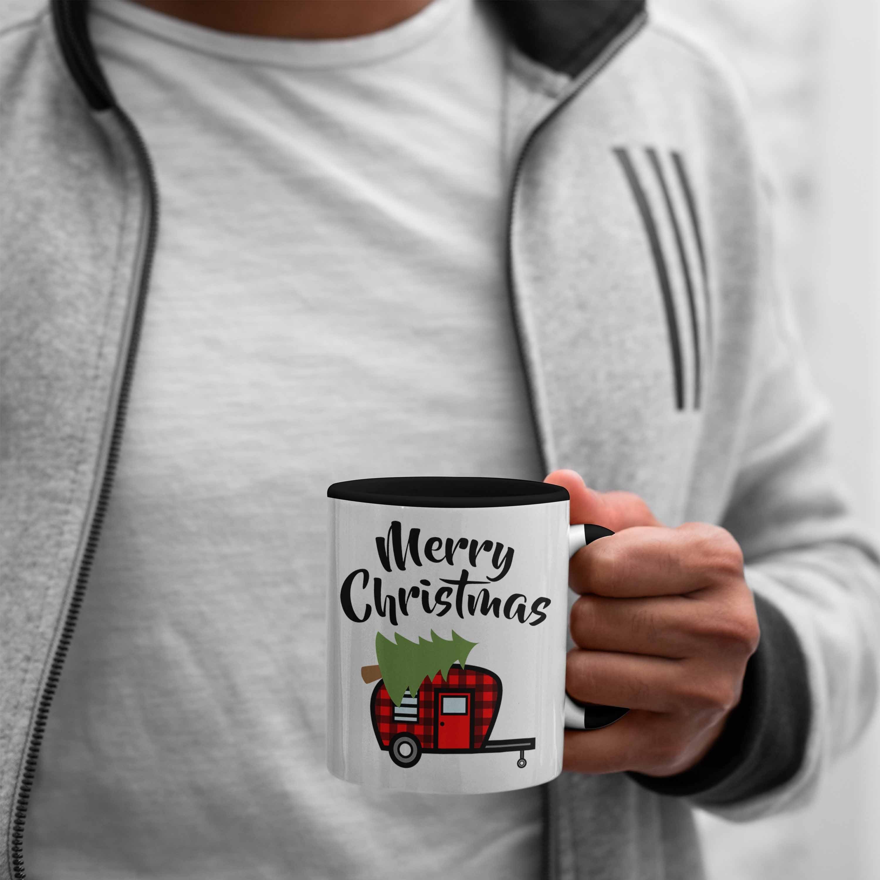 Trendation Lebkuchen Weihnachten Grafik Tasse Schwarz Jungen Kinder Geschenk Becher Mädchen Jungs Merry Tasse Cute Lustig Christmas - Weihnachtstasse Trendation