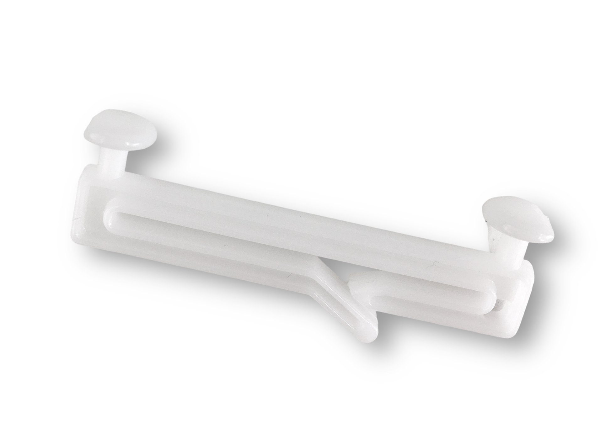 nodeko Schlaufengleiter Gleiter 50mm, weiß o. grau, für Schlaufengardinen, Schlaufenvorhänge, für Innenlaufschienen, für Aluschienen, für Innenlaufrohre, (Packung, 8-St), mit Schlitz zum einfachen Auf- und Abhängen Ihrer Vorhänge