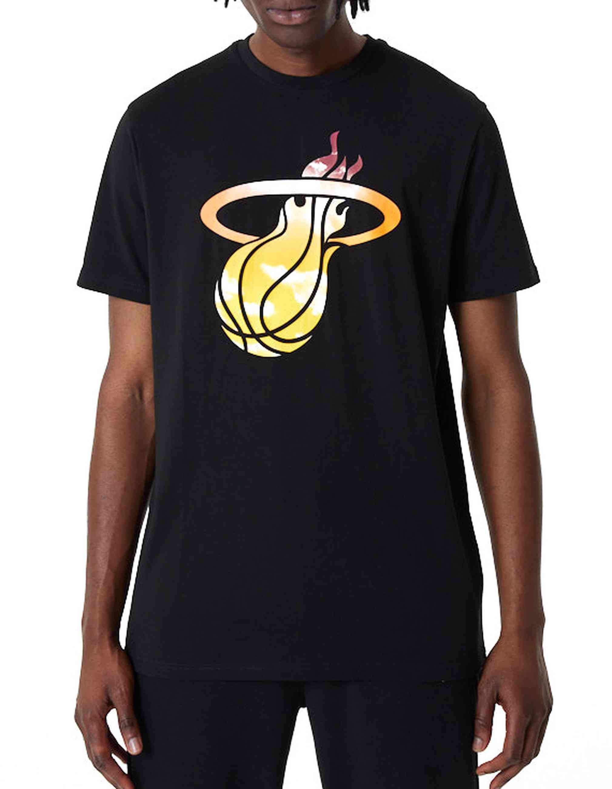 Miami New NBA Era Heat Sky Print T-Shirt