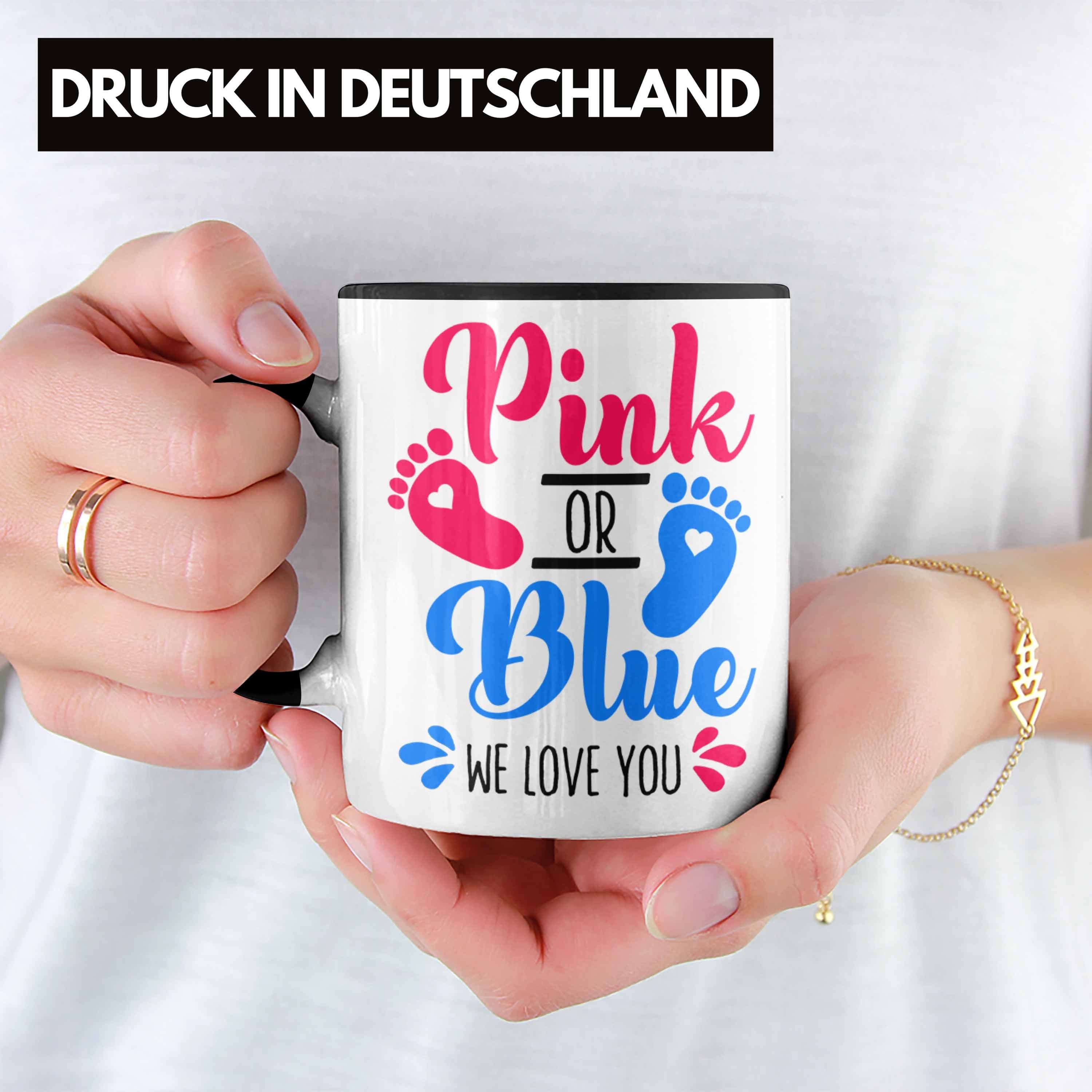 Geschenk You We Reveal Blue Trendation Love Tasse Baby Überraschun Or Tasse Gender Schwarz Pink