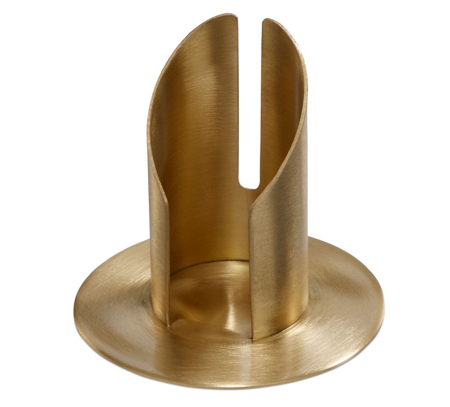 INNA-Glas Kerzenhalter Constance, für Kerzen ca. Ø4cm, matt gebürstet, Gold, 8cm, Ø9cm