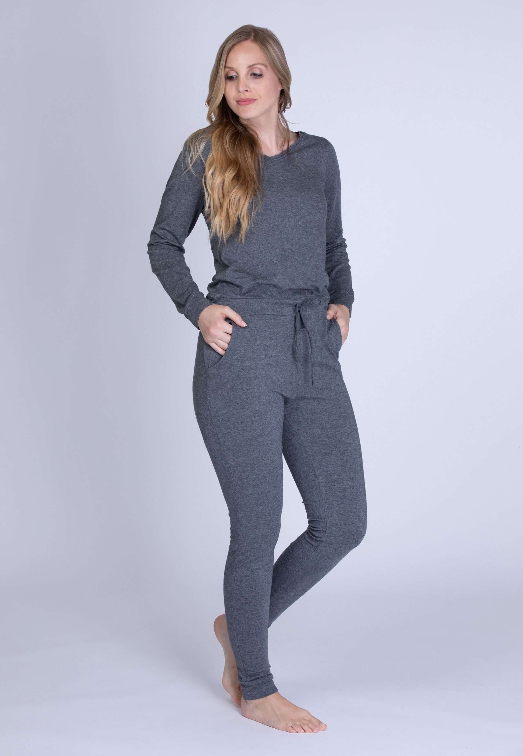 maluuna Overall Damen Jumpsuit mit Bündchen an Arm- und Beinabschluss und K günstig online kaufen