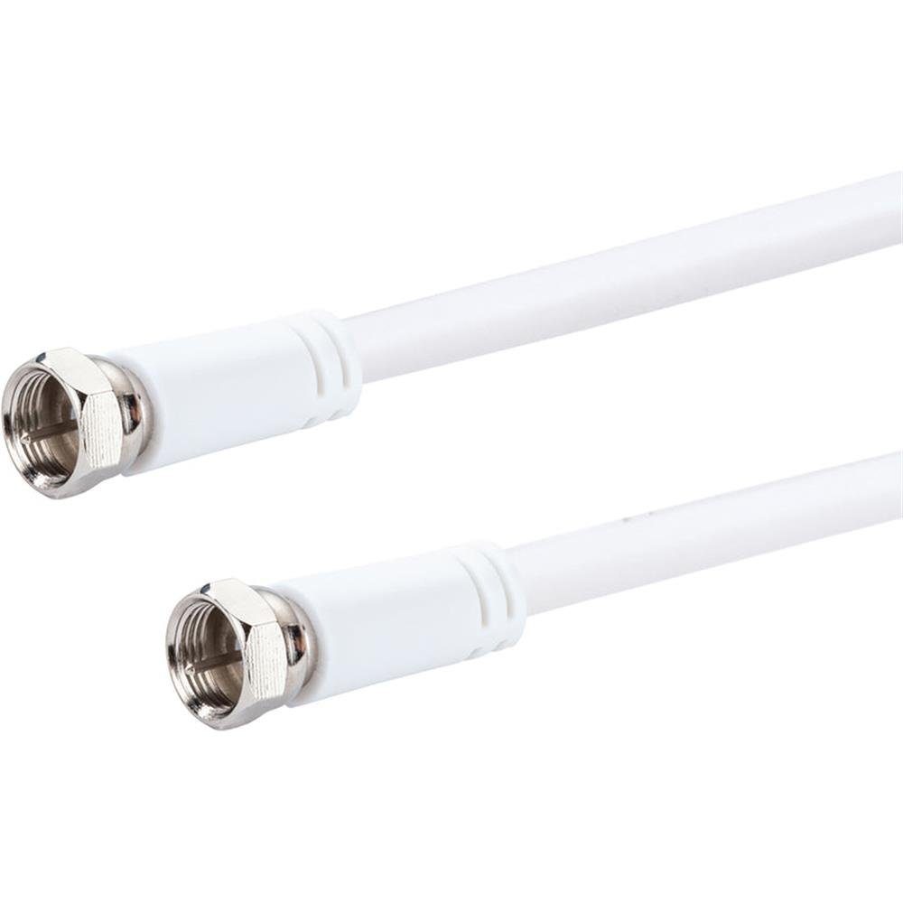 Schwaiger KVCHQ150532 SAT-Kabel, SAT Anschlusskabel, 90 dB, 15m, weiß, Antennenkabel, Koaxialkabel, F-Stecker