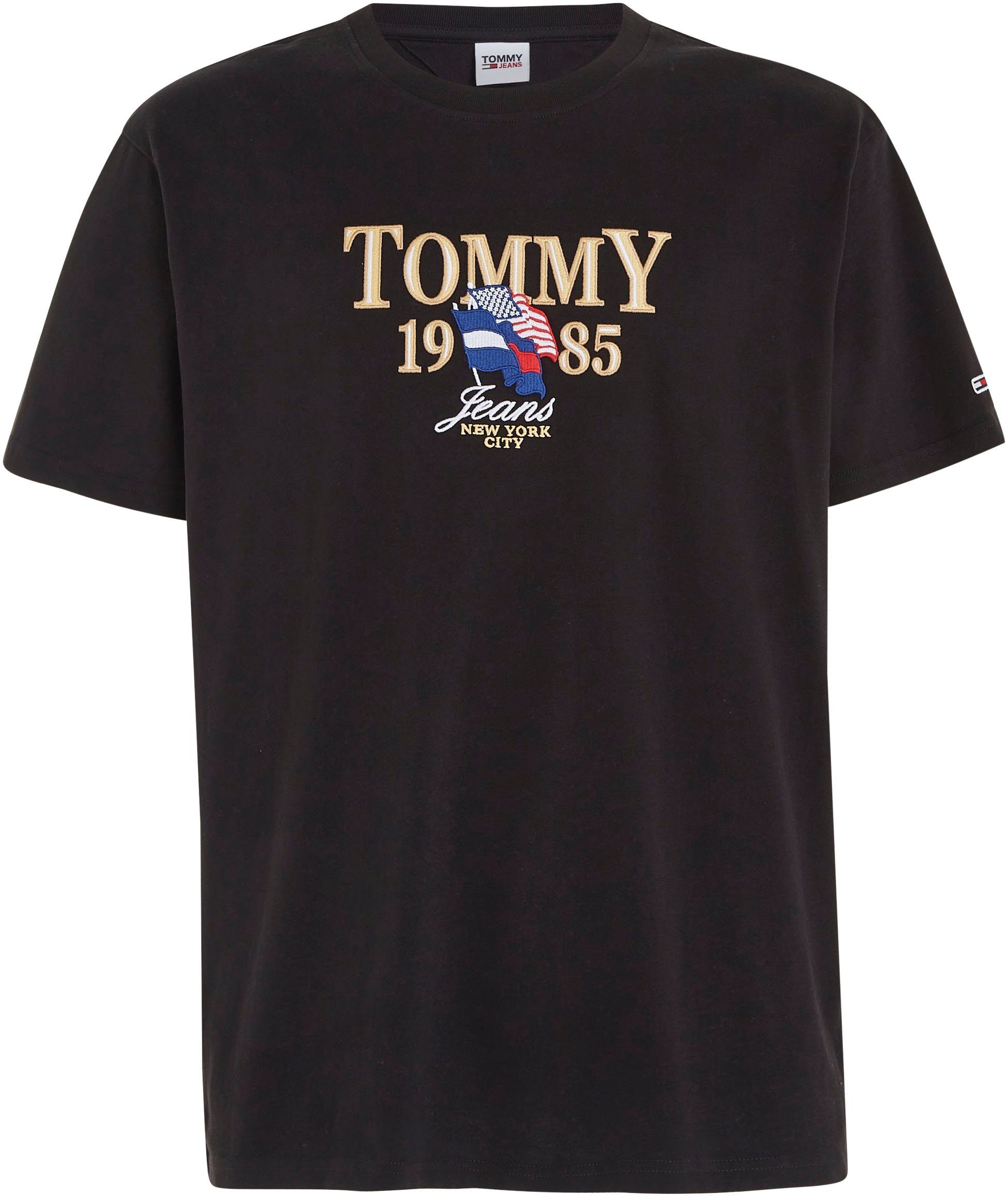 Logostickereien T-Shirt LOGO mit CHEST Tommy RLXD Jeans Black LUXE TEE TJ TJM