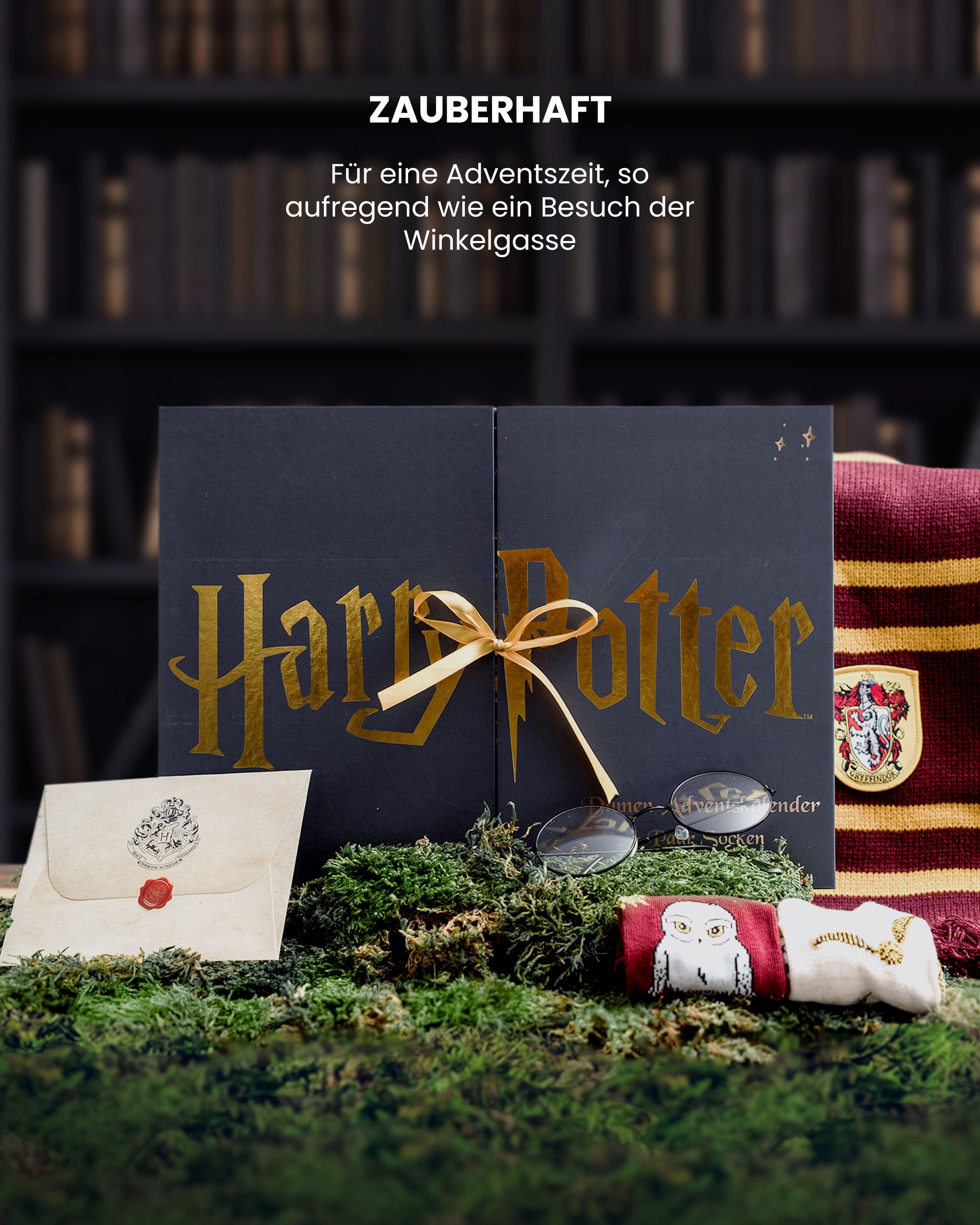 Sockswear Socken Harry Potter Adventskalender 2023 Damen o Herren  Sockenkalender