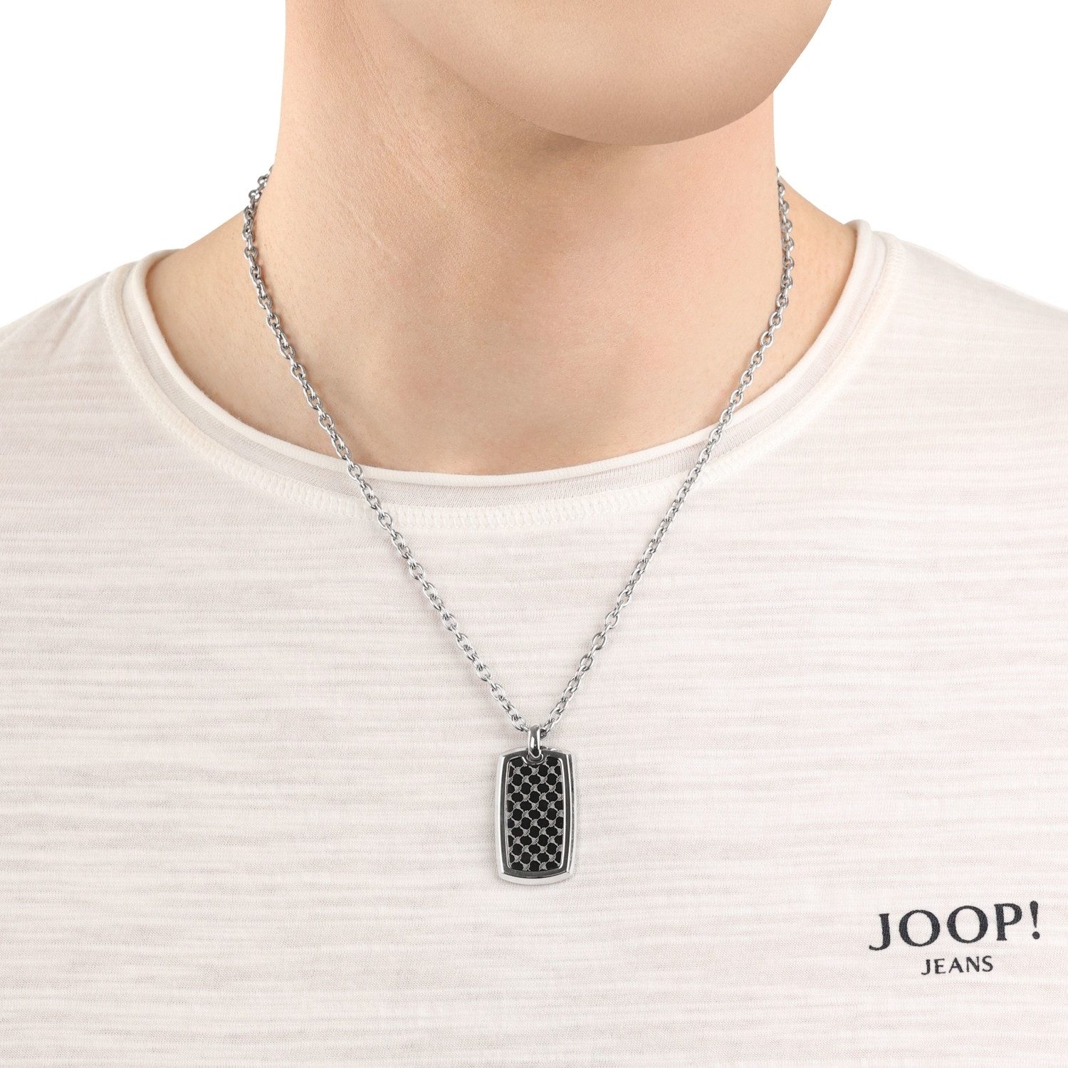 JOOP! Edelstahlkette JOOP! Kette mit Anhänger für Herren, Edelstahl (Kette mit Anhänger, 2-tlg., Kette mit Anhänger)