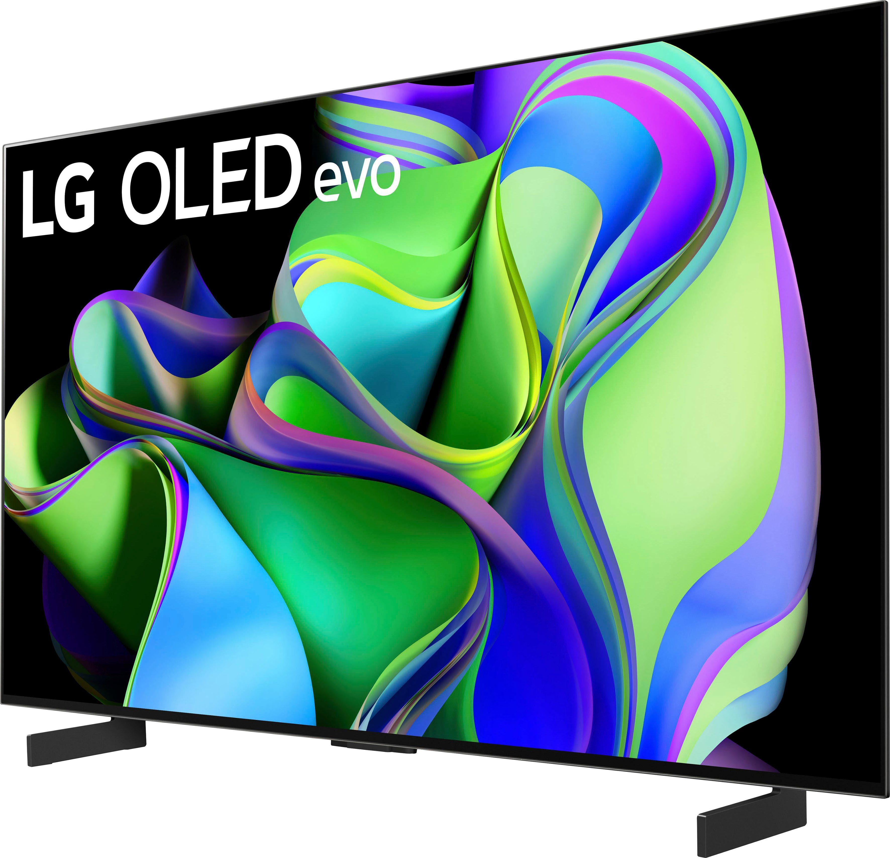 LG OLED42C37LA OLED-Fernseher 120 zu AI-Prozessor, Triple 4K evo, (106 Zoll, Smart-TV, OLED cm/42 HD, Tuner) Hz, Ultra bis 4K α9 Gen6 Twin