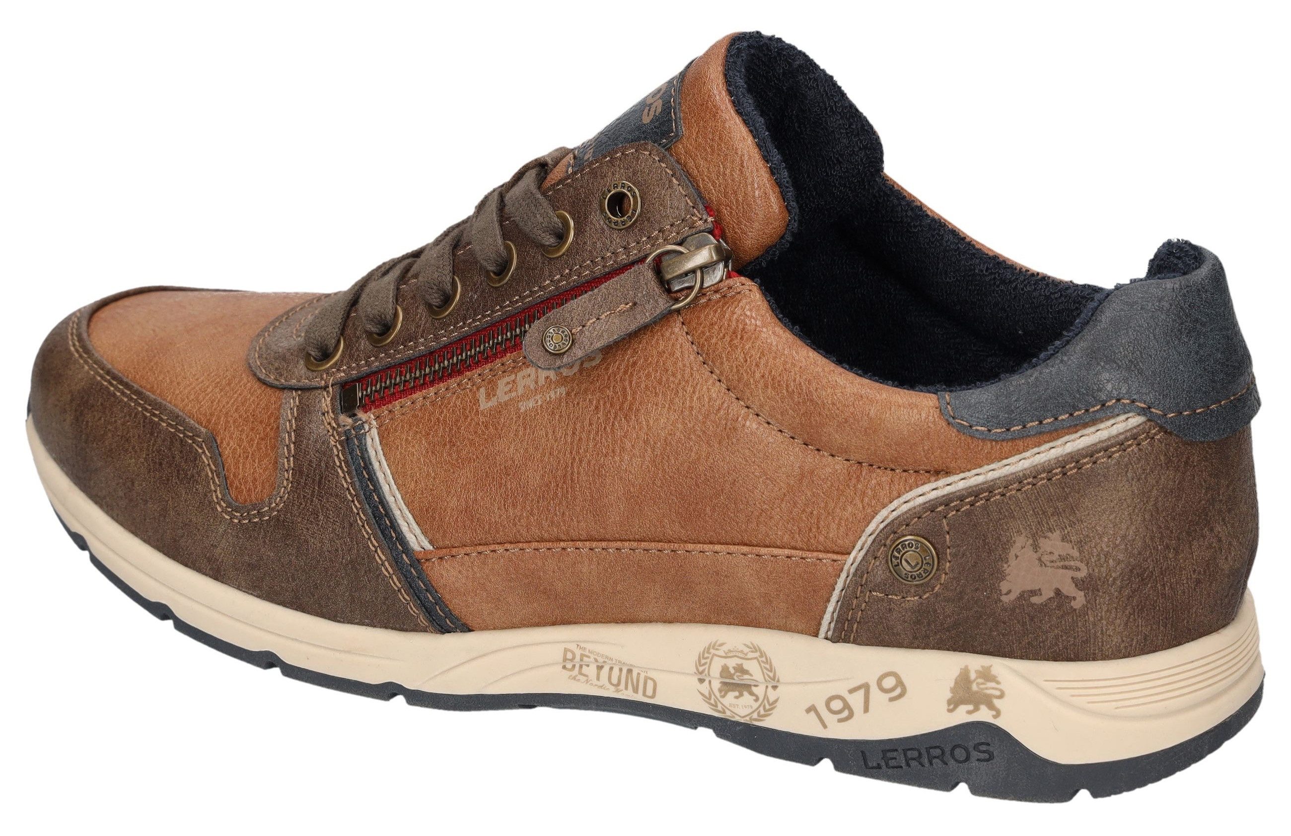 LERROS Sneaker Schnürschuh, Freizeitschuh, Halbschuh mit Reißverschluss