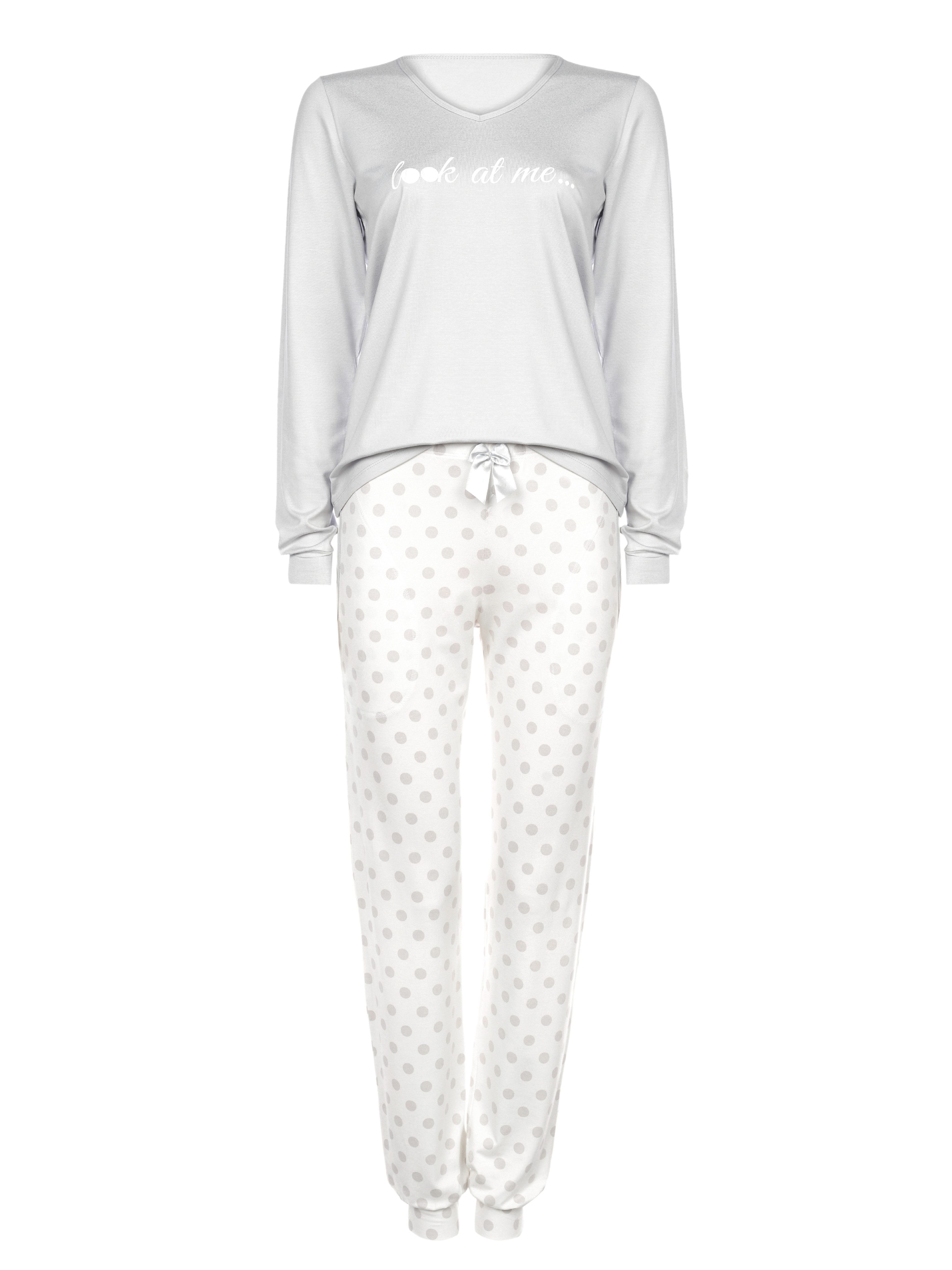 Donna Pyjama Schlafanzug mit Motivdruck (2 günstig online kaufen