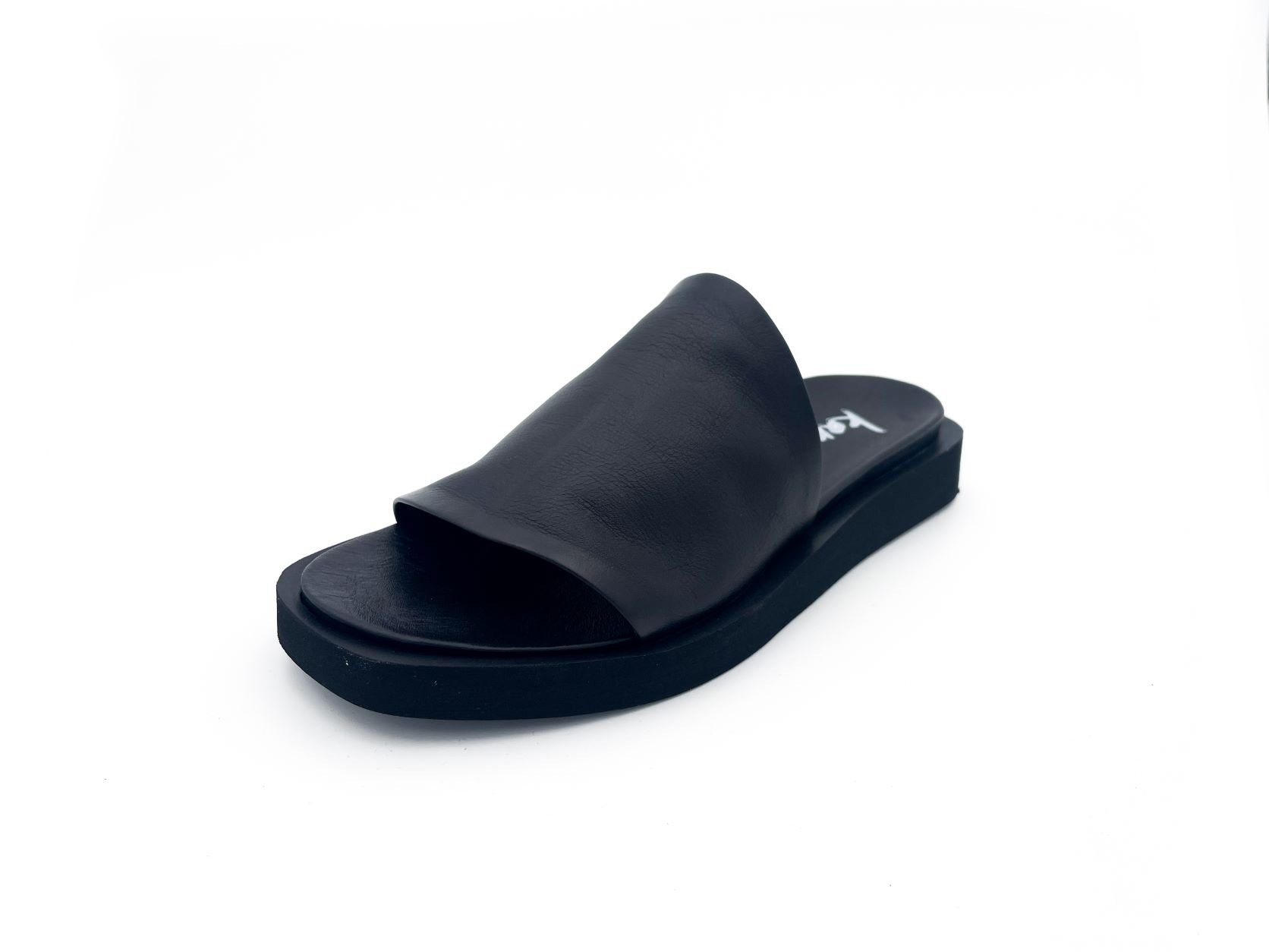 flach Kamoa Luan black Sandalen Leder Sandale