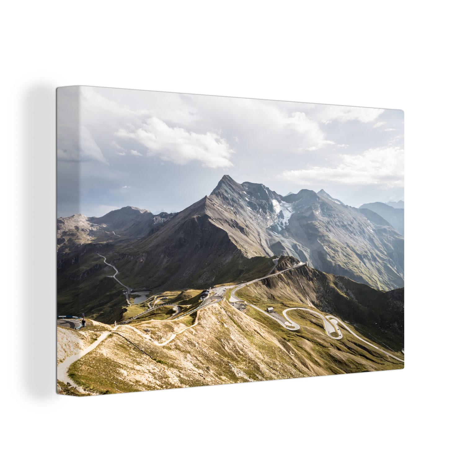 St), 30x20 Wandbild cm Leinwandbild Alpen in den Europäischen Aufhängefertig, (1 Leinwandbilder, in Großglockner Wanddeko, Österreich, OneMillionCanvasses®