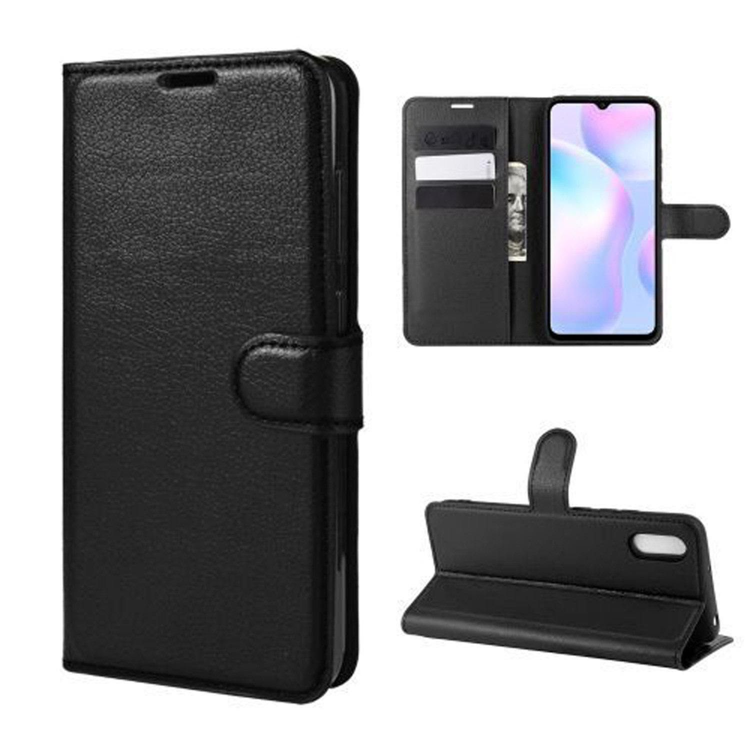 betterfon Handyhülle für alle Xiaomi Klapphülle Flip Case Wallet Case in, 3 Kartenfächer, Magnetverschluss & Standfunktion im Lederlook