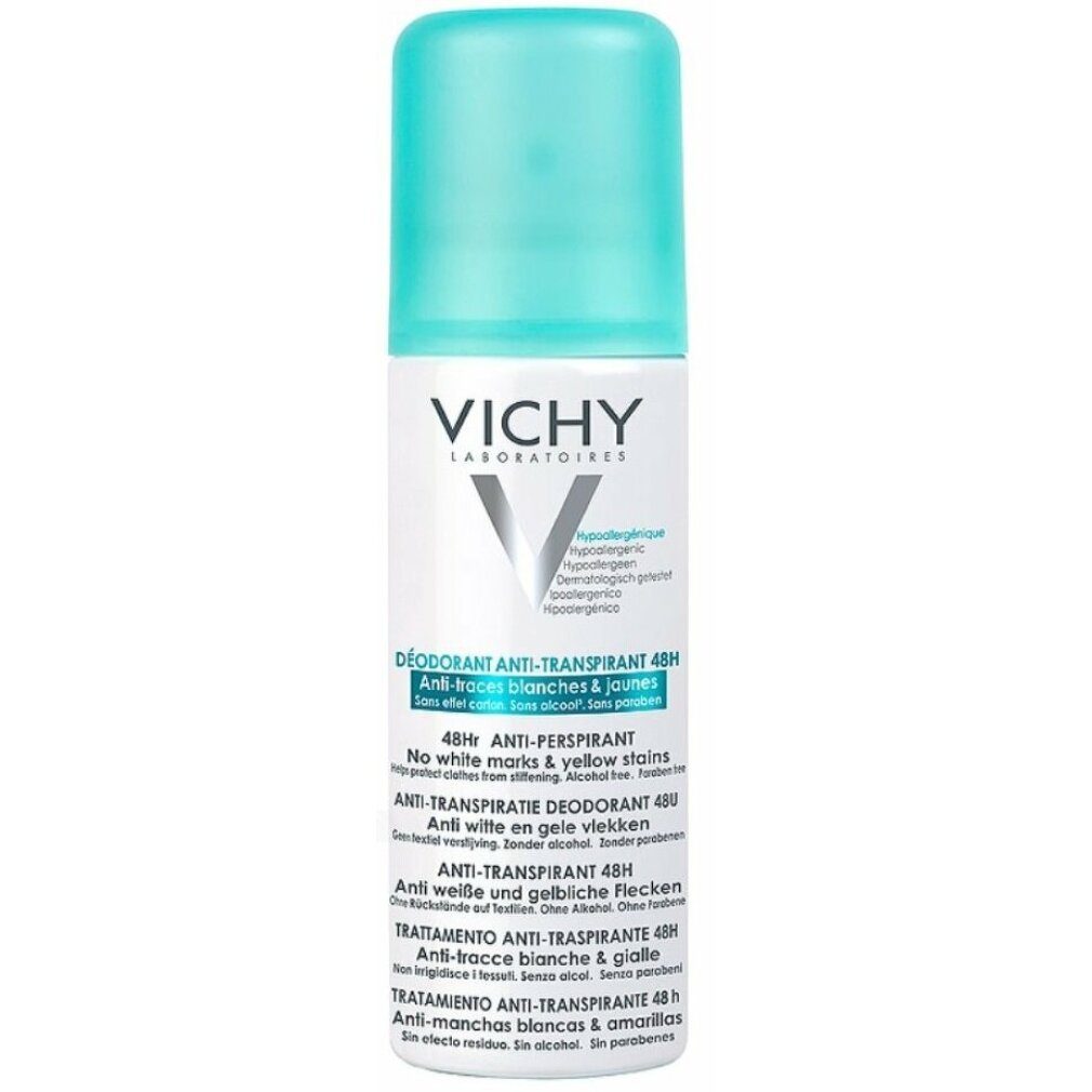Vichy Deo-Zerstäuber Vichy 48H Anti-Transpirant Anti-Traces Deo Spray Alcohol free 125 ml