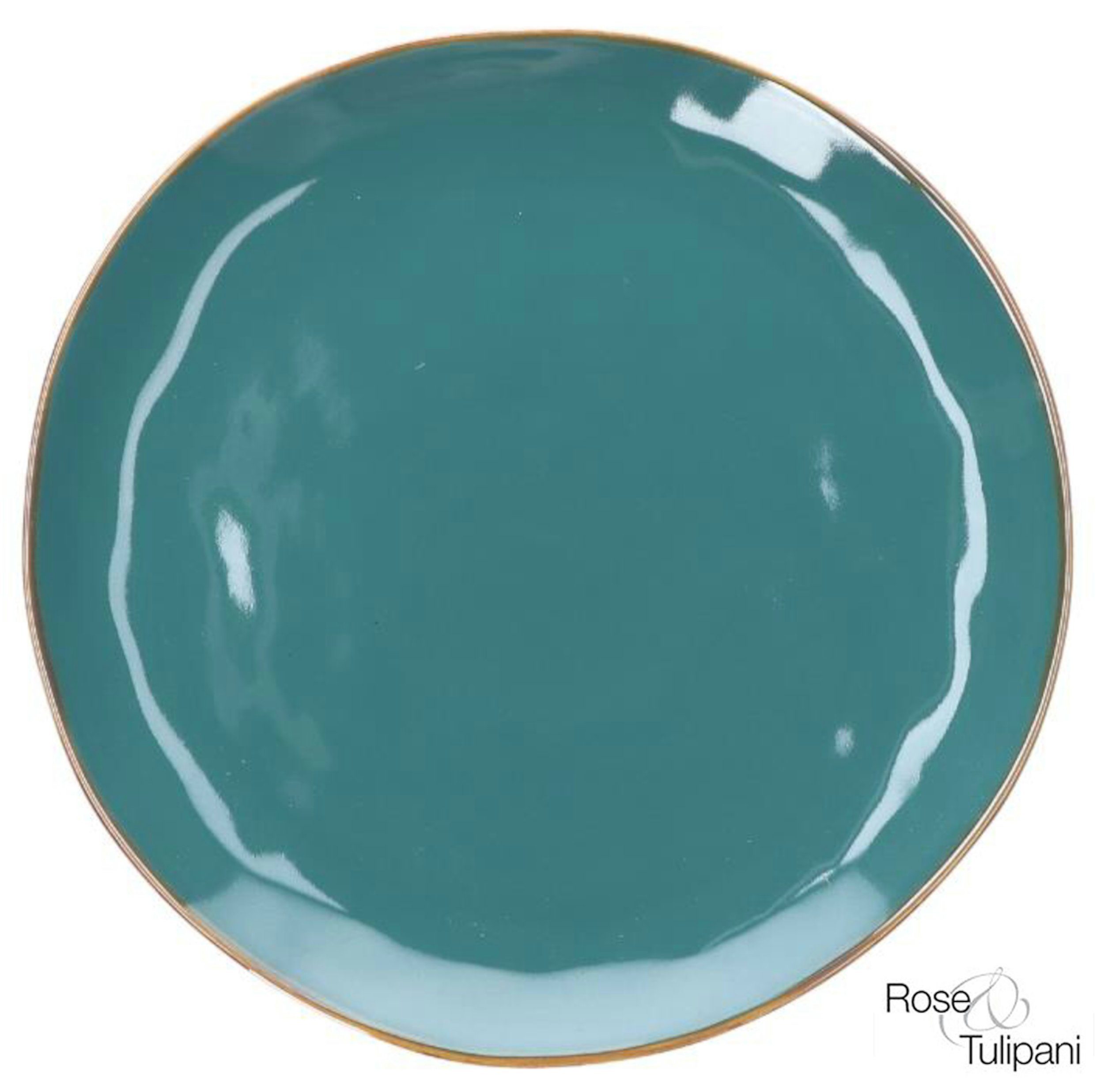 Rose & Tulpani Speiseteller Speiseteller Steingut Teller groß Vintage Essteller 27cm Concerto, Handgefertigt, Spülmaschinenfest, Mikrowellengeeignet