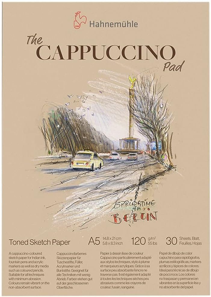 Hahnemühle Skizzenblock The Cappuccino Pad A5, 120g/m², 30 Blatt, Toned