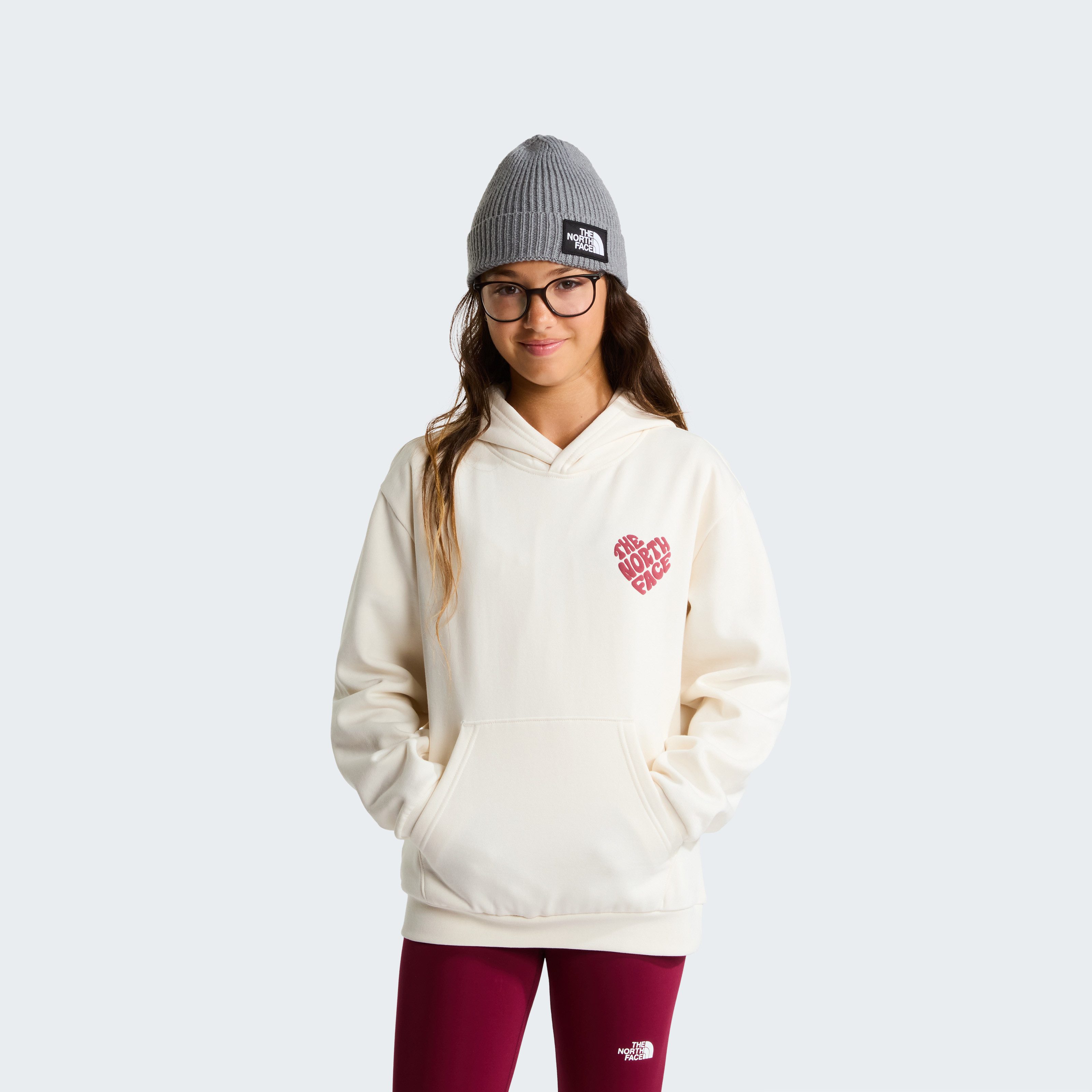 The North Face Kapuzensweatshirt TEEN G BRAND PROUD RELAXED HOODIE - GRA für Jugendliche, mit Kapuze, in normaler Länge