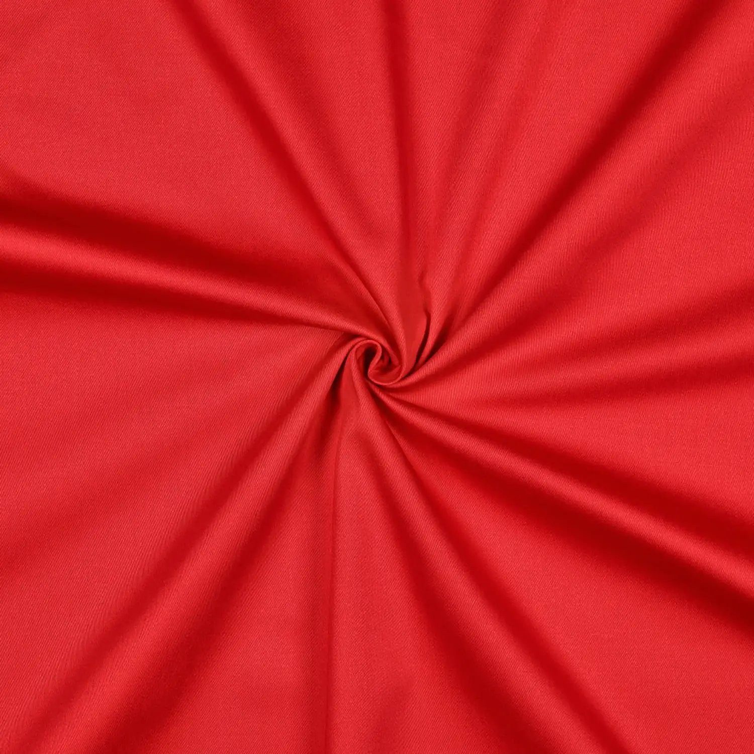 Stofferia Stoff Baumwoll Stretch Satin Uni Rot, Meterware