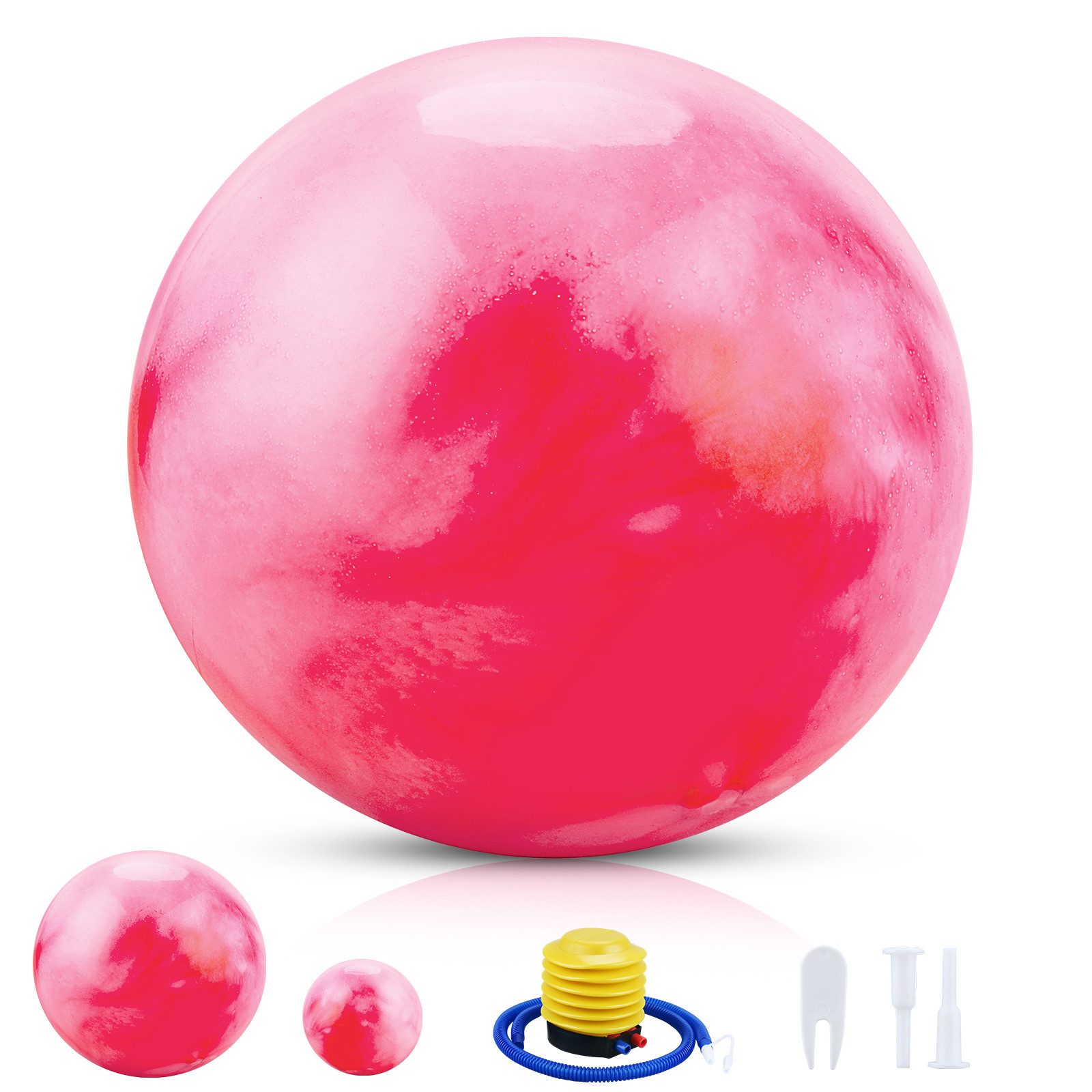 CkeyiN Pro Gymnastikball Rutschfest,Pilates Ball,Gratis 25 cm Yogaball (2 GroBen verfugbar, Belastbar), für Schwangerschaft, Fitness, Gleichgewicht, Training,Physiotherapie