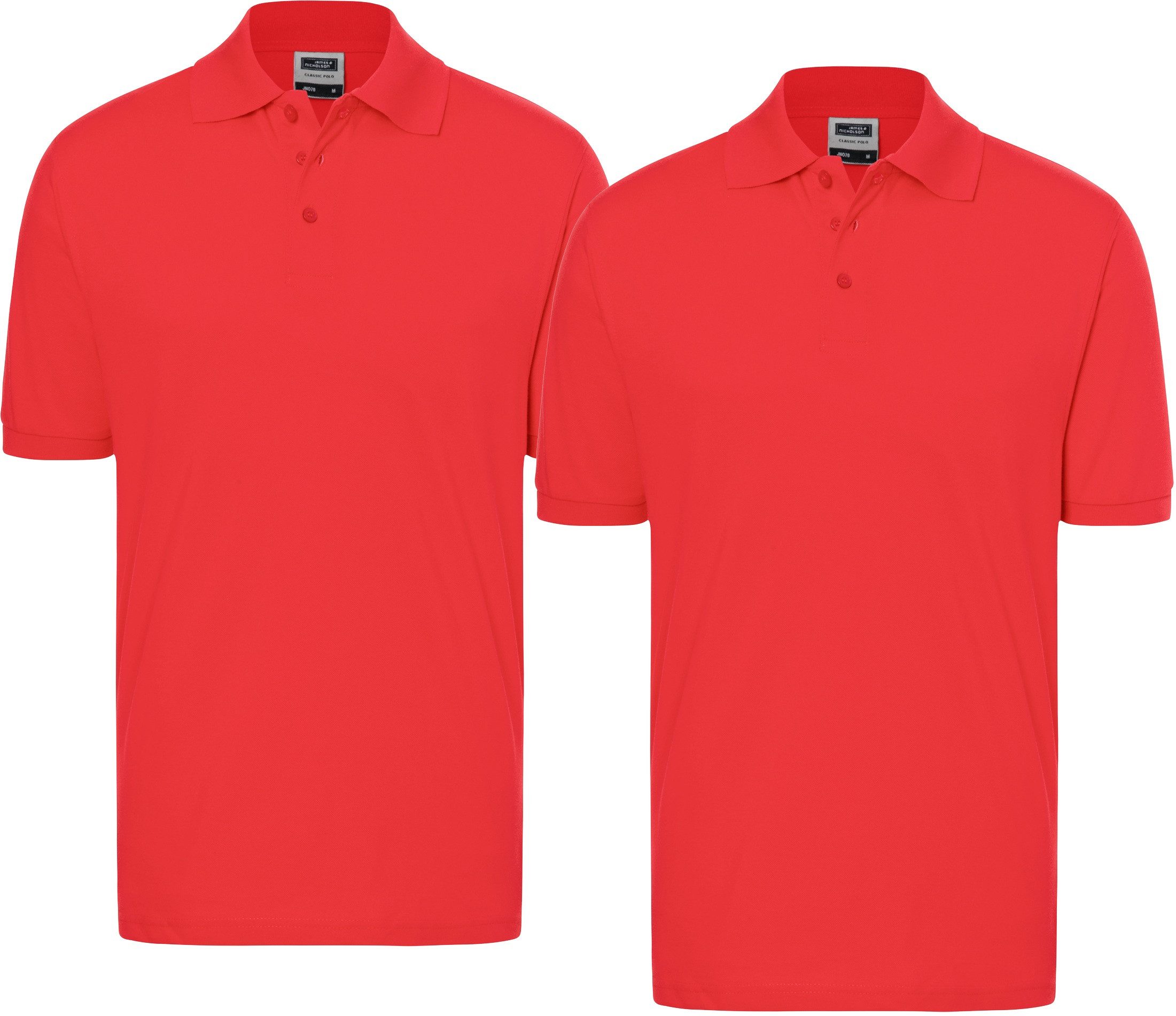 James & Nicholson Poloshirt Doppelpack Feines Herren Piqué-Polohemd mit ges günstig online kaufen