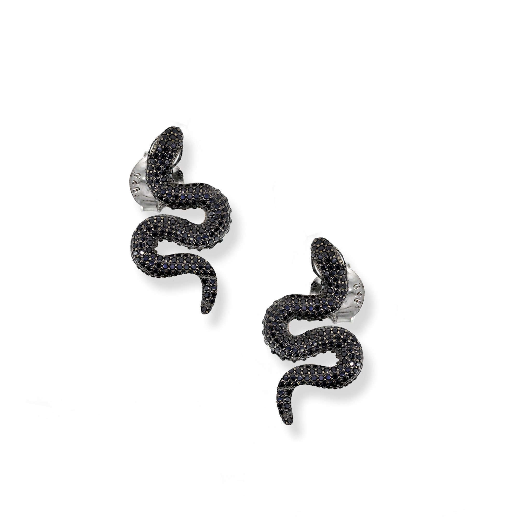 Seinerzeit FLORA & FAUNA Paar Ohrstecker Mambo Schlangen Ohrringe, Schmuck aus 925 Sterling Silber (Von der farbenprächtigen Welt des Dschungels inspirierter Ohrschmuck für Damen mit liebevoll gestaltetem exotischem Tiermotiv – ein besonderer Begleiter im