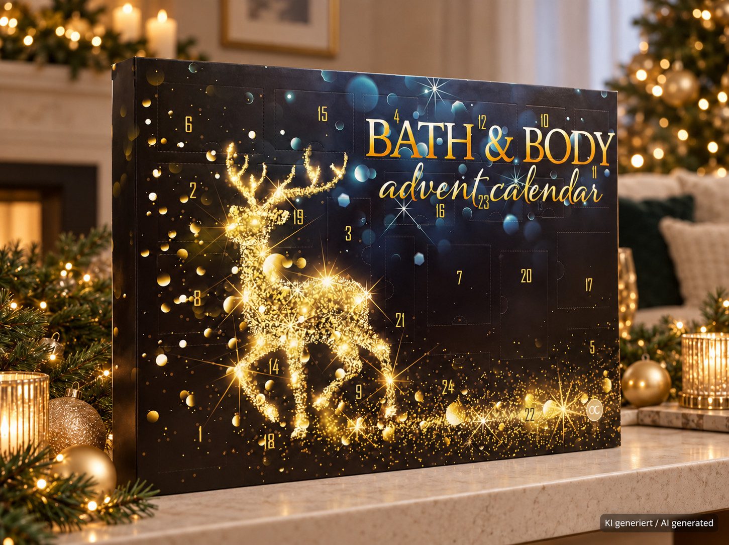 ACCENTRA Kosmetik-Adventskalender für Frauen GLITTER DEER - Weihnachtskalender für Mädchen & Damen (Packung, 24-tlg), Designed in Germany