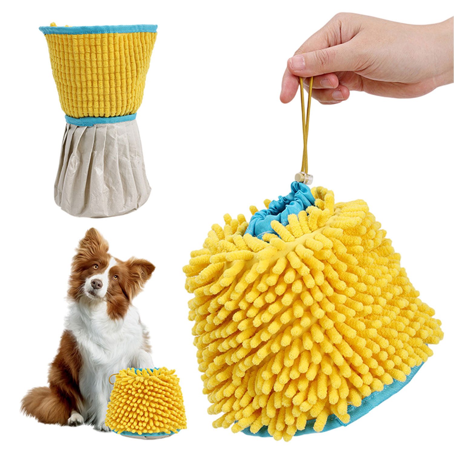 Refttenw Pfotenpflege 2 in 1 Pfoten Waschbecher für Hunde,verstellbar Pfotenreiniger