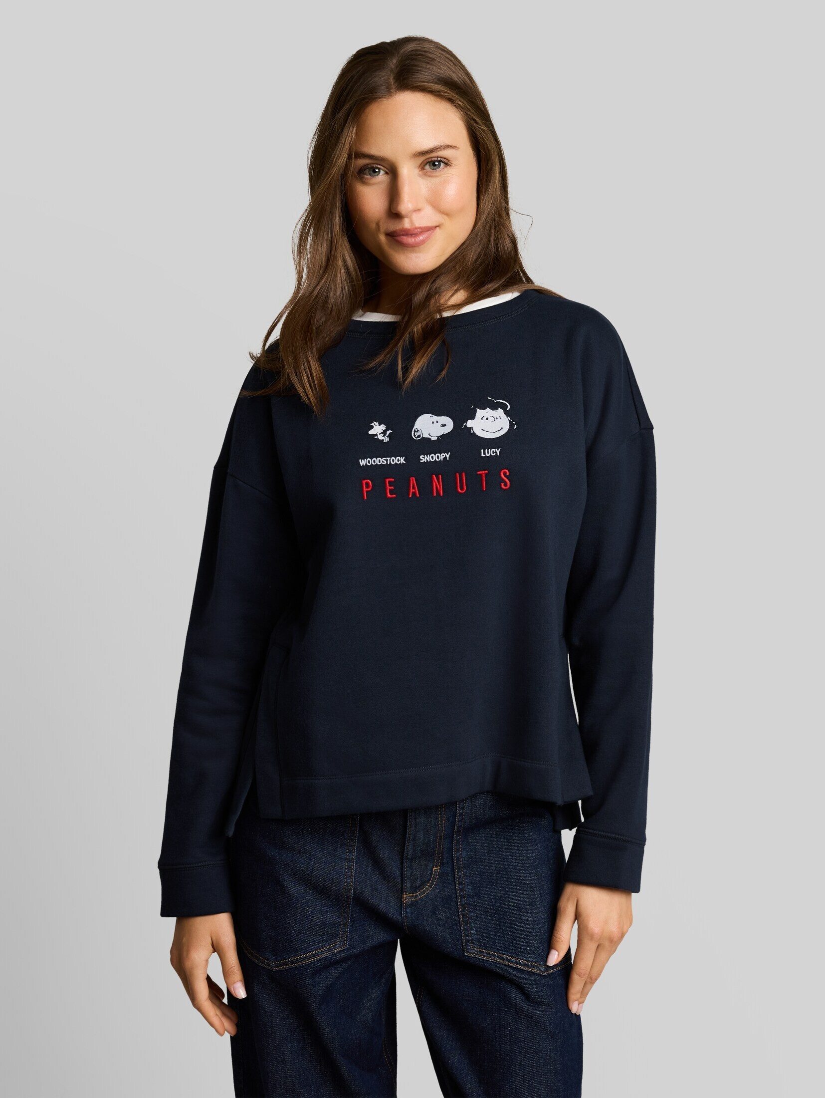 TOM TAILOR Sweatshirt Strick & Sweatshirts Loose Fit Sweatshirt mit Snoopy-Print