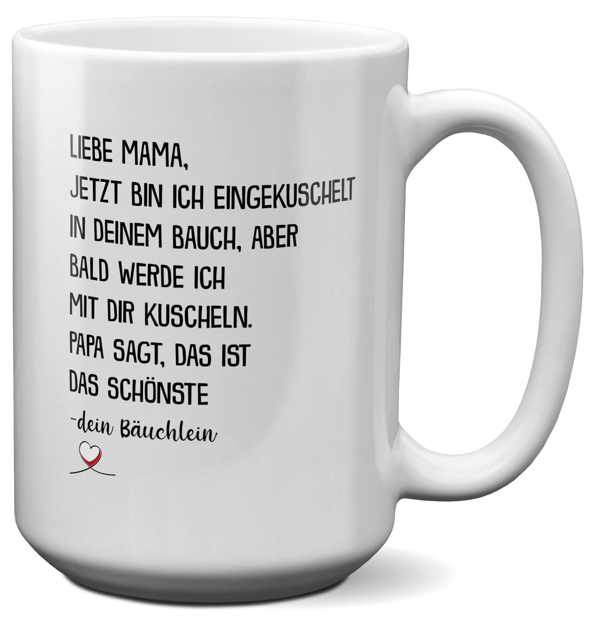 22Feels Tasse Werdende Mama Geschenk Muttertag Schwangerschaft Frauen Babyparty, Keramik, XL, Made In Germany, Spülmaschinenfest