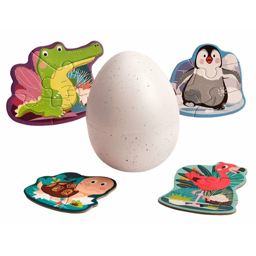 Topbright Puzzle Tierpuzzle im Ei, 4tlg., Puzzleteile