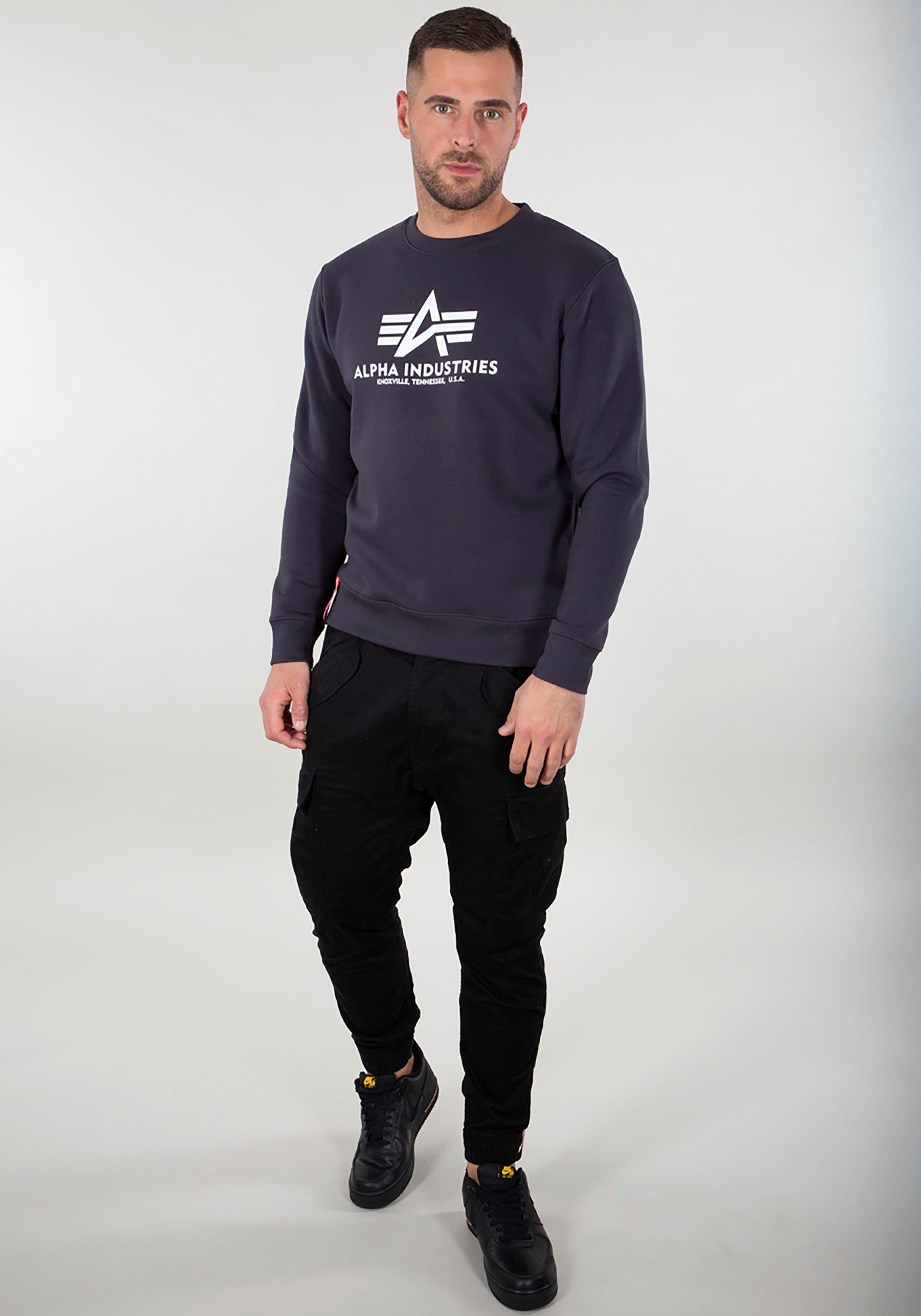 Sweatshirt navy Basic Sweater Industries Alpha