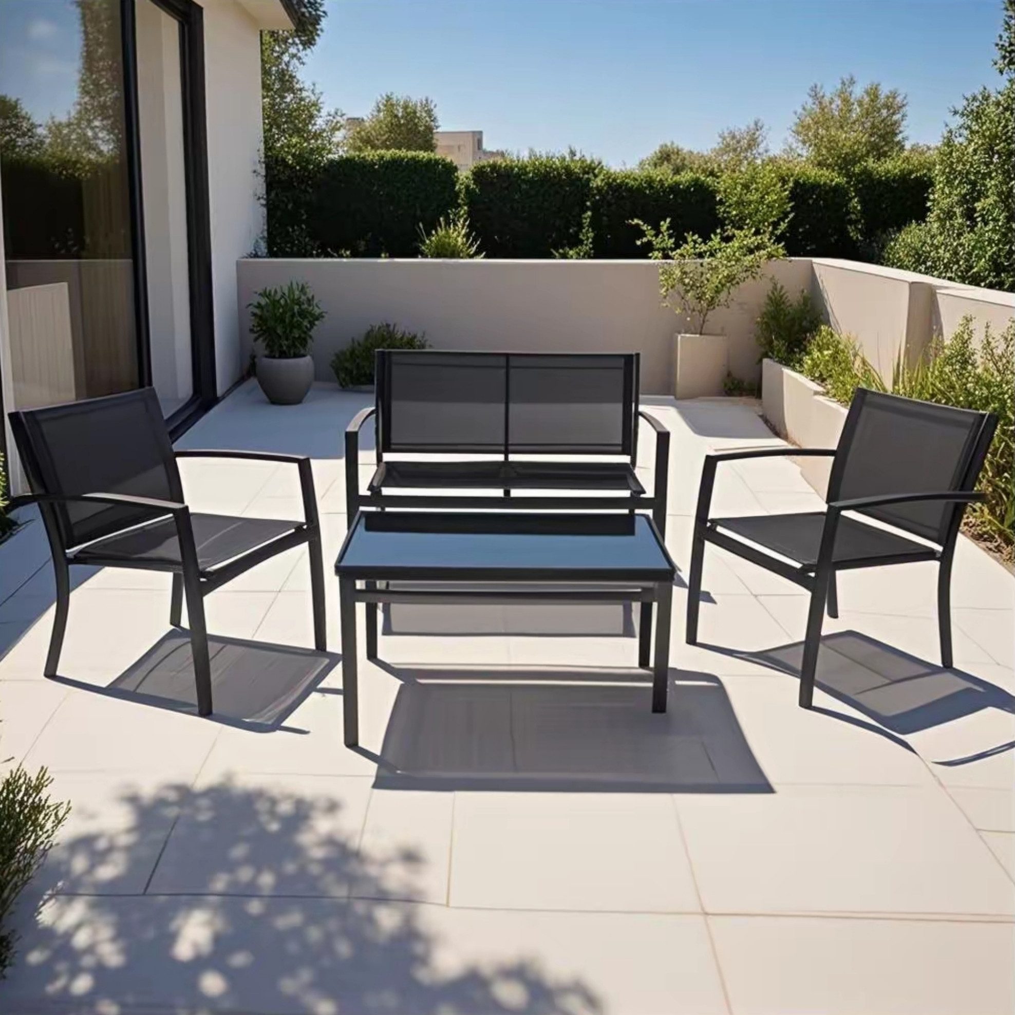 Mondeer Balkonset Gartenmöbel Set (4-tlg), (1 günstig online kaufen