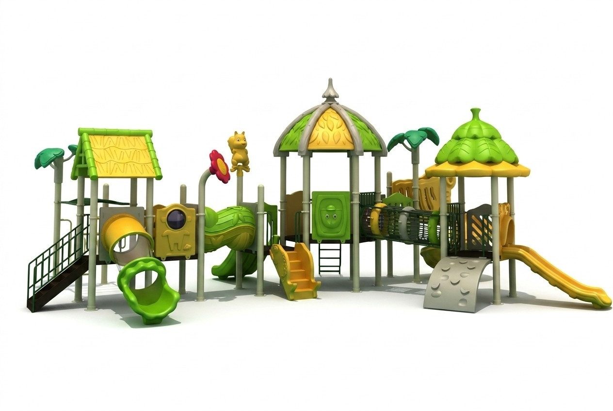 JVmoebel Spielturm Dschungel-Turm Spielhaus mit Rutsche und Klettermöglichkeiten, Made in Europa