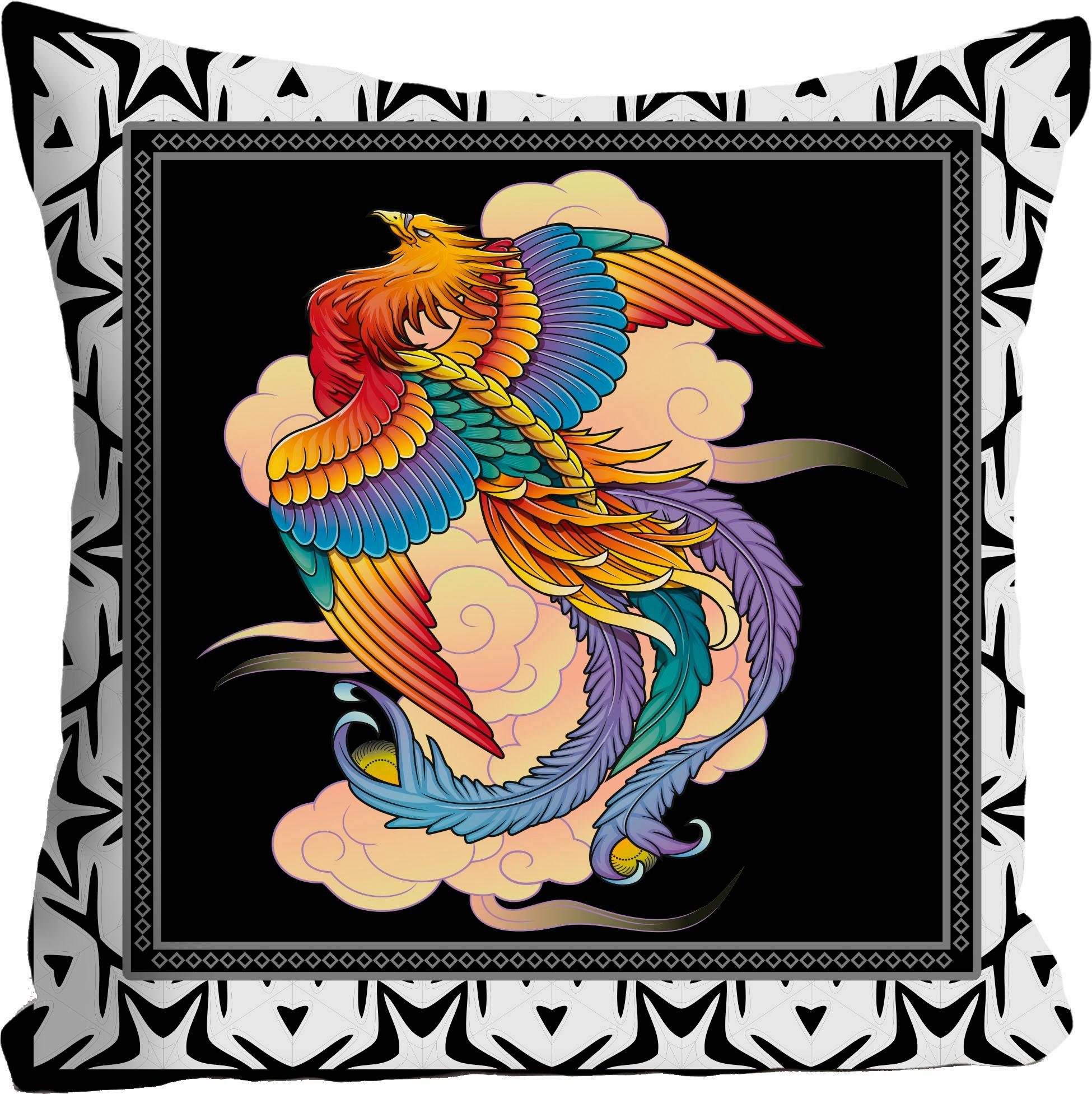 Dekokissen »Bunter Phoenix«