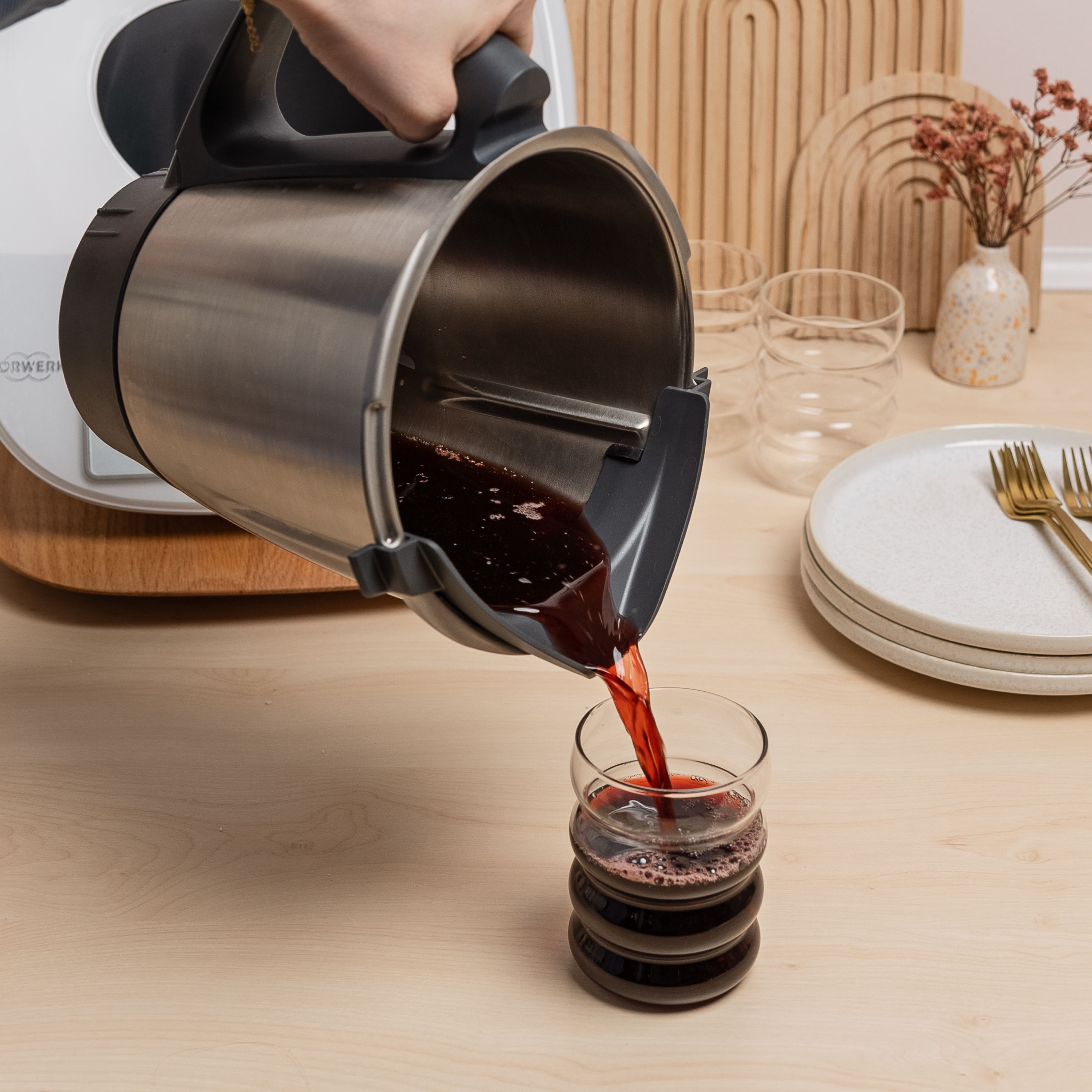 Wundermix Küchenmaschinen Zubehör-Set WunderFlow® Ausgießer für Thermomix, Zubehör für TM6, TM5, Aufgießhilfe für deinen Themomix Mixtopf