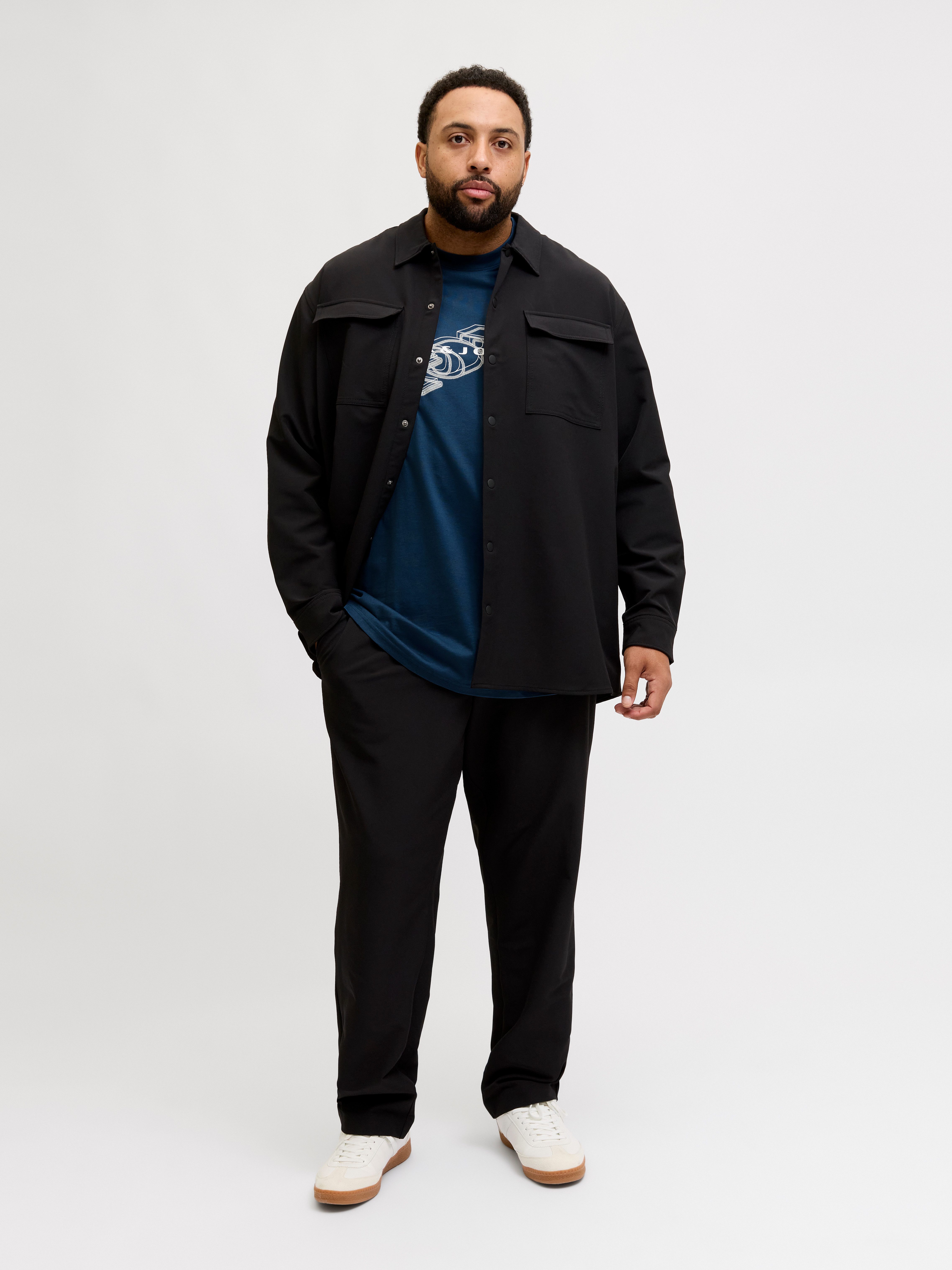 Jack & Jones PlusSize Kurzarmshirt JCOFUSION BIG BRANDING TEE SS CREW PLS