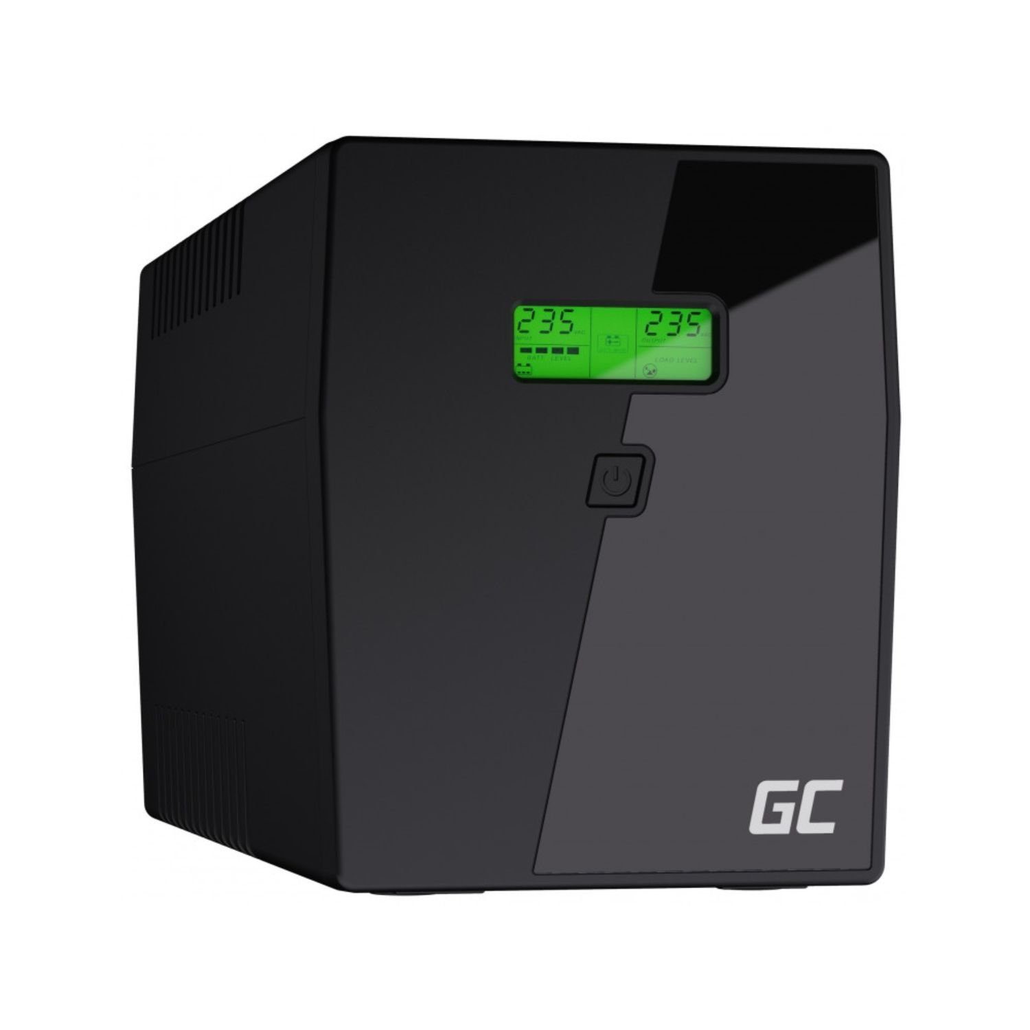 Green Cell USV-Anlage UPS/USV 1500VA 900W Unterbrechungsfreie Stromversorgung, modifizierter Sinuswelle, LCD Display, typische Schaltzeit: 2-6 ms