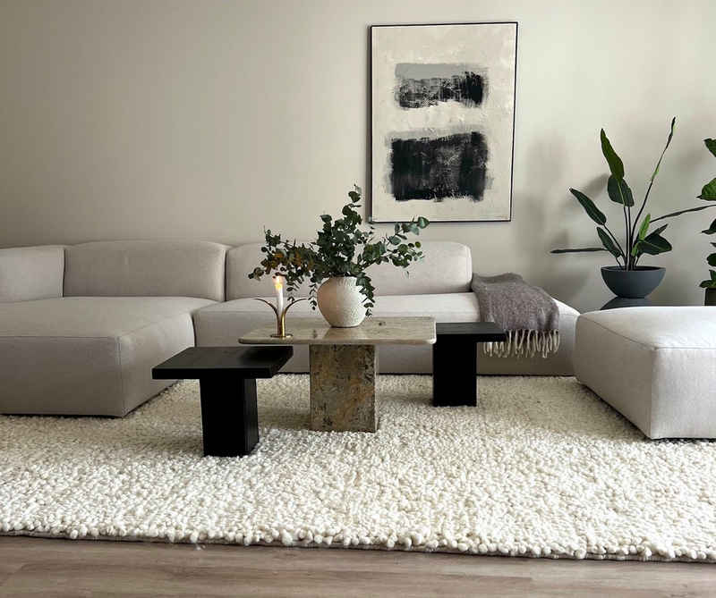 AMARIS Elements Ecksofa 'New York' XXL Sofa beige Eckcouch Recamiere links / rechts 3.22m