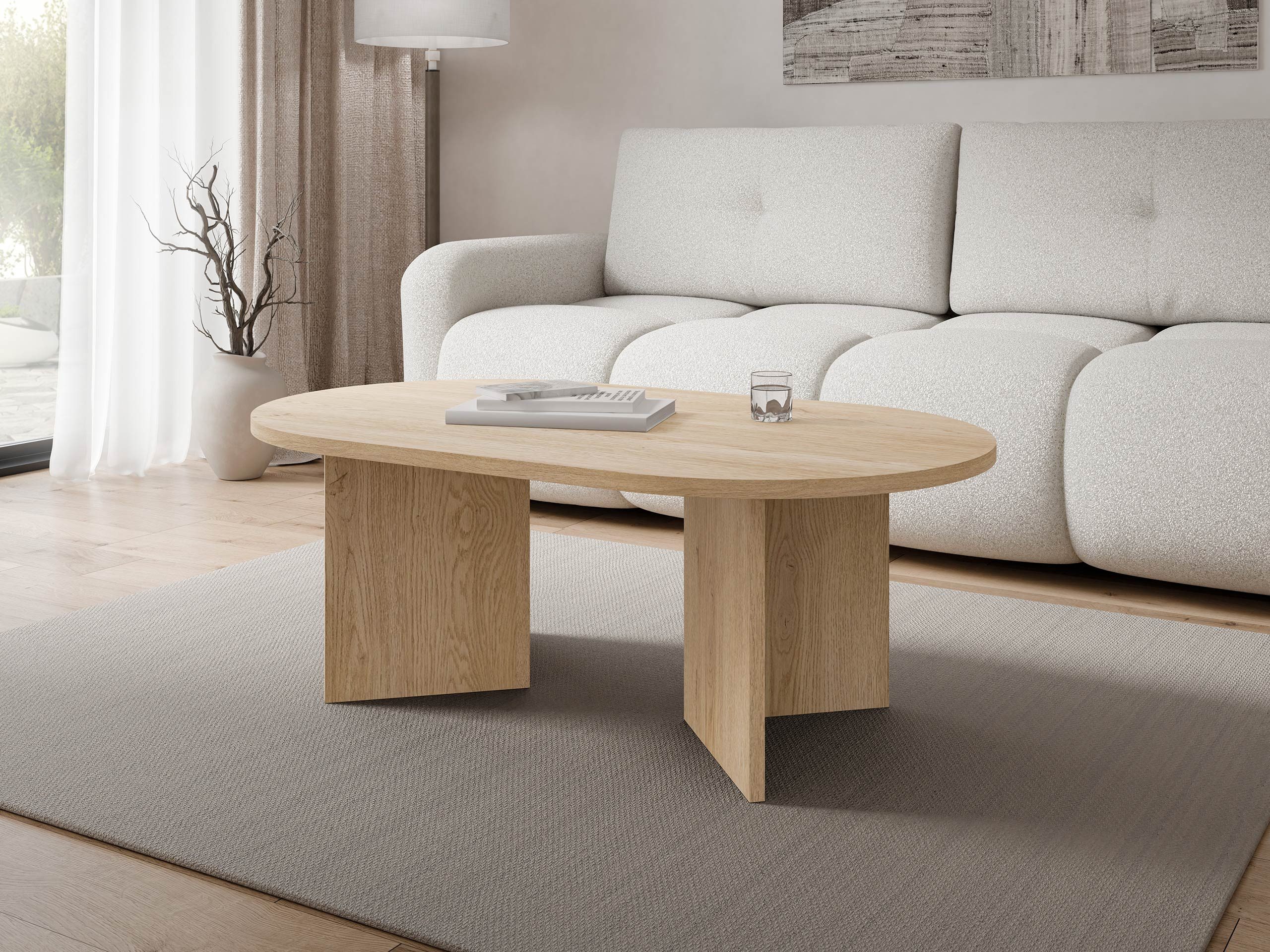 MIRJAN24 Couchtisch Gelizo 22 mm, 110x65x42 cm